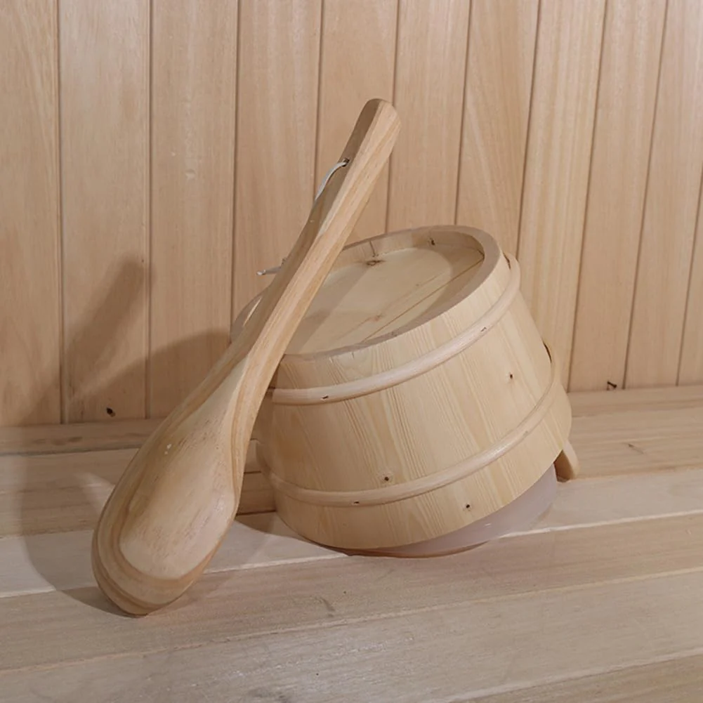 4L Saunakübel Mit Kelle,Sauna Eimer Mit Kelle Saunaeimer Set,Saunazubehör Saunakübel Kunststoffeinsa - Image 4