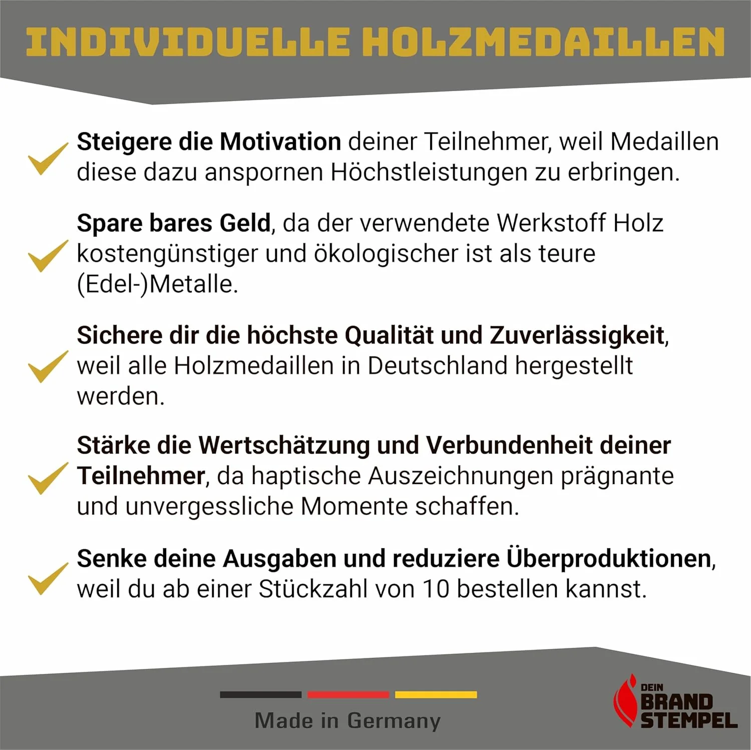 50 personalisierte Holzmedaillen - Laufveranstaltungen - Radsport - Vereine - Schule - Auszeichnunge - Image 3