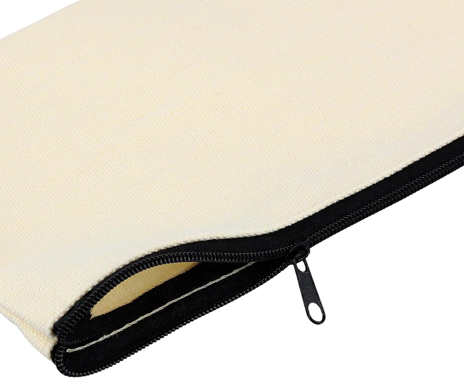 50 Stück Stoffbeutel zum Bemalen Klein 12x21cm, Federmäppchen mit Reissverschluss zum Bemalen, Stoff - Image 3