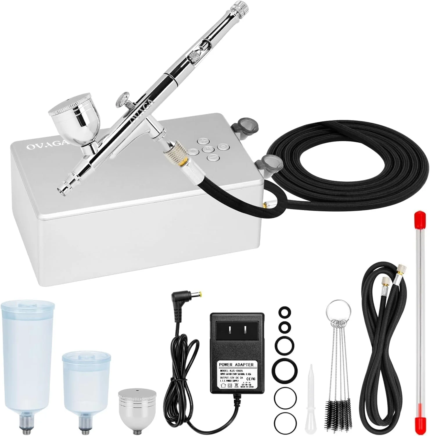 55 PSI Ultra-Leise Airbrush-Set, Dual-Action-Multifunktions-Airbrush-Set mit Kompressor zum Malen, t
