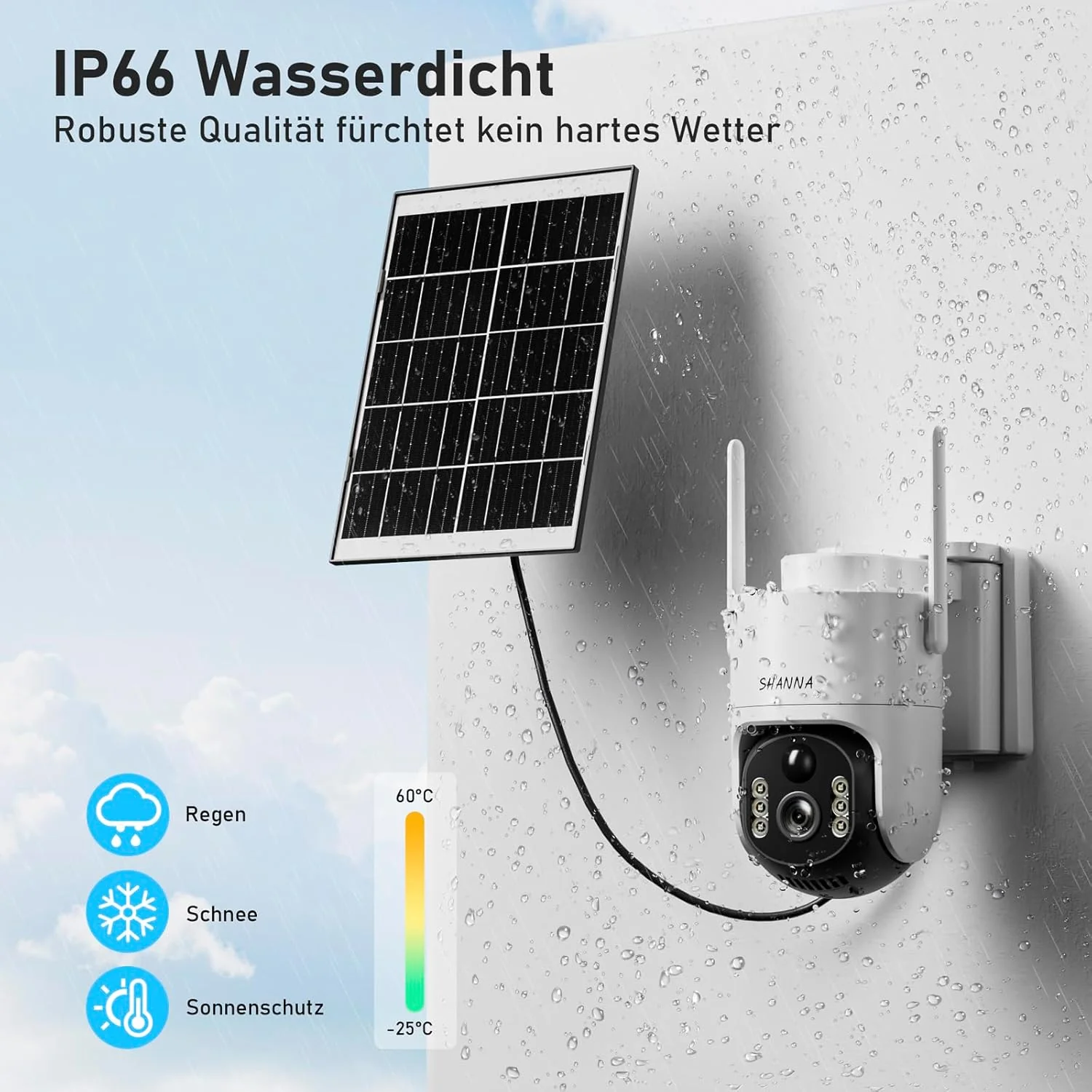 [5GHz & 2,4GHz] Überwachungskamera Aussen Solar, 8000mAh Akku und 7W Solarpanel, 2K PTZ 360° Solar K - Image 7