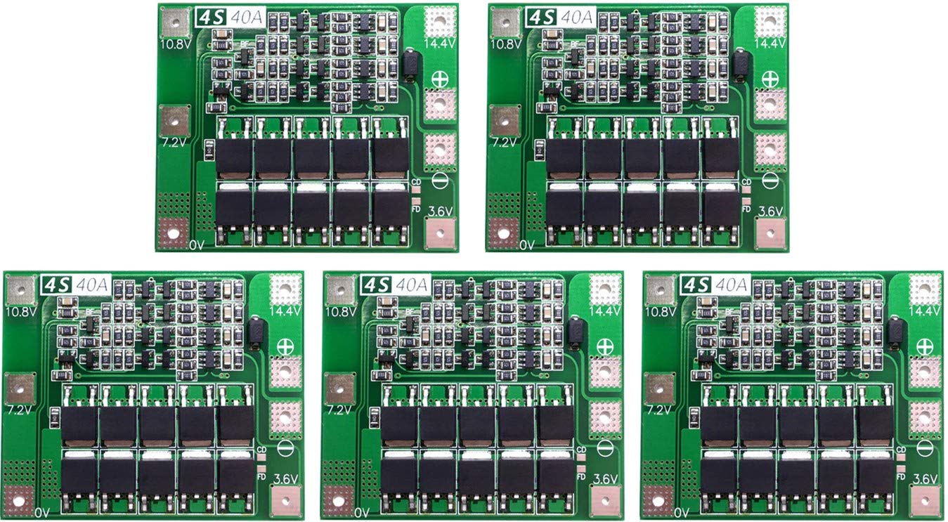 5pcs 4S 40A 14.8V 16.8V 18650 Lithium Battery Protection Board BMS PCB