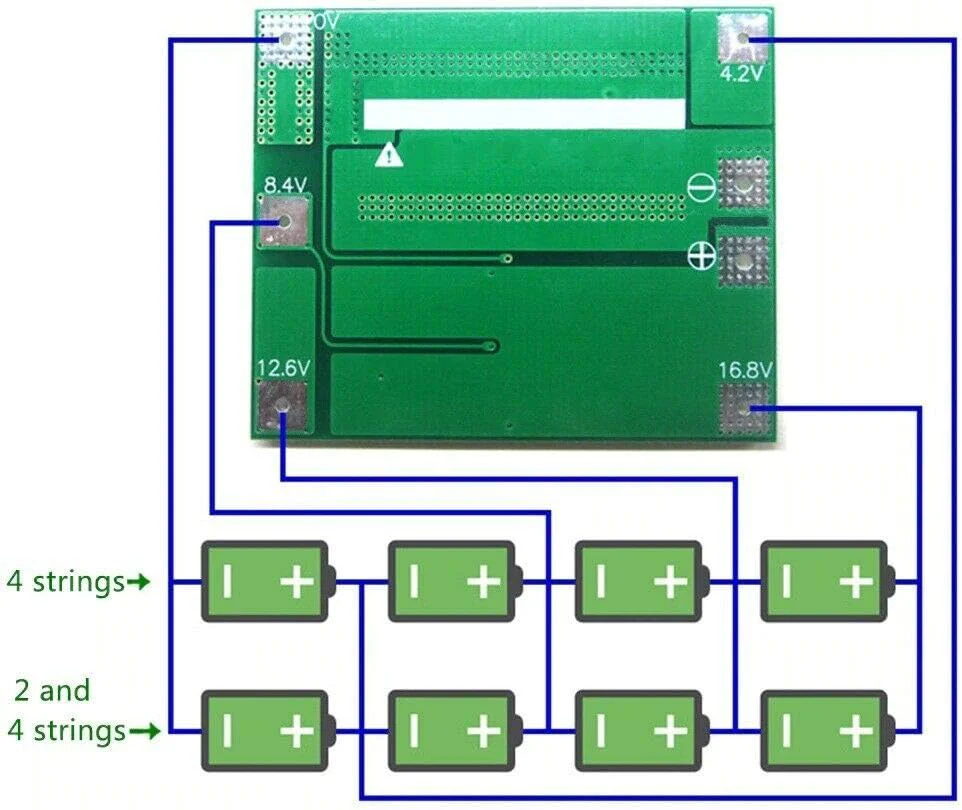 5pcs 4S 40A 14.8V 16.8V 18650 Lithium Battery Protection Board BMS PCB - Image 4