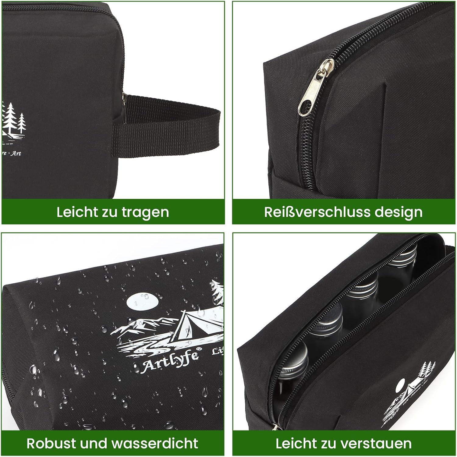 8 Stück Gewürzgläser Camping Set, Outdoor Gewürzdosen Set mit Löffel und Aufkleber, Reise Gewürzset - Image 6