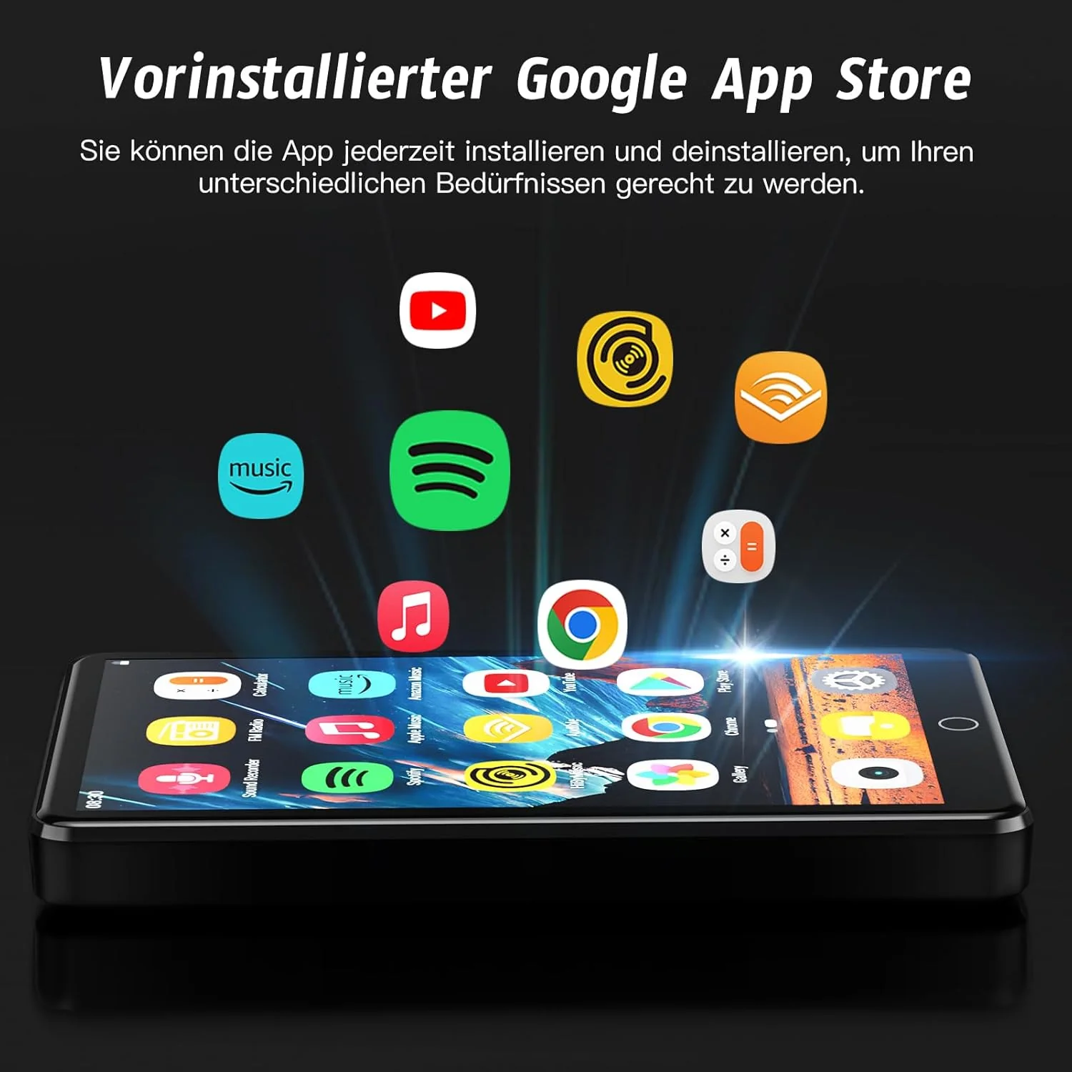 80 GB MP3 Player mit 13 MP Kamera, 4,02" MP4-Player mit Bluetooth und WiFi, Musik Player für Kinder - Image 4