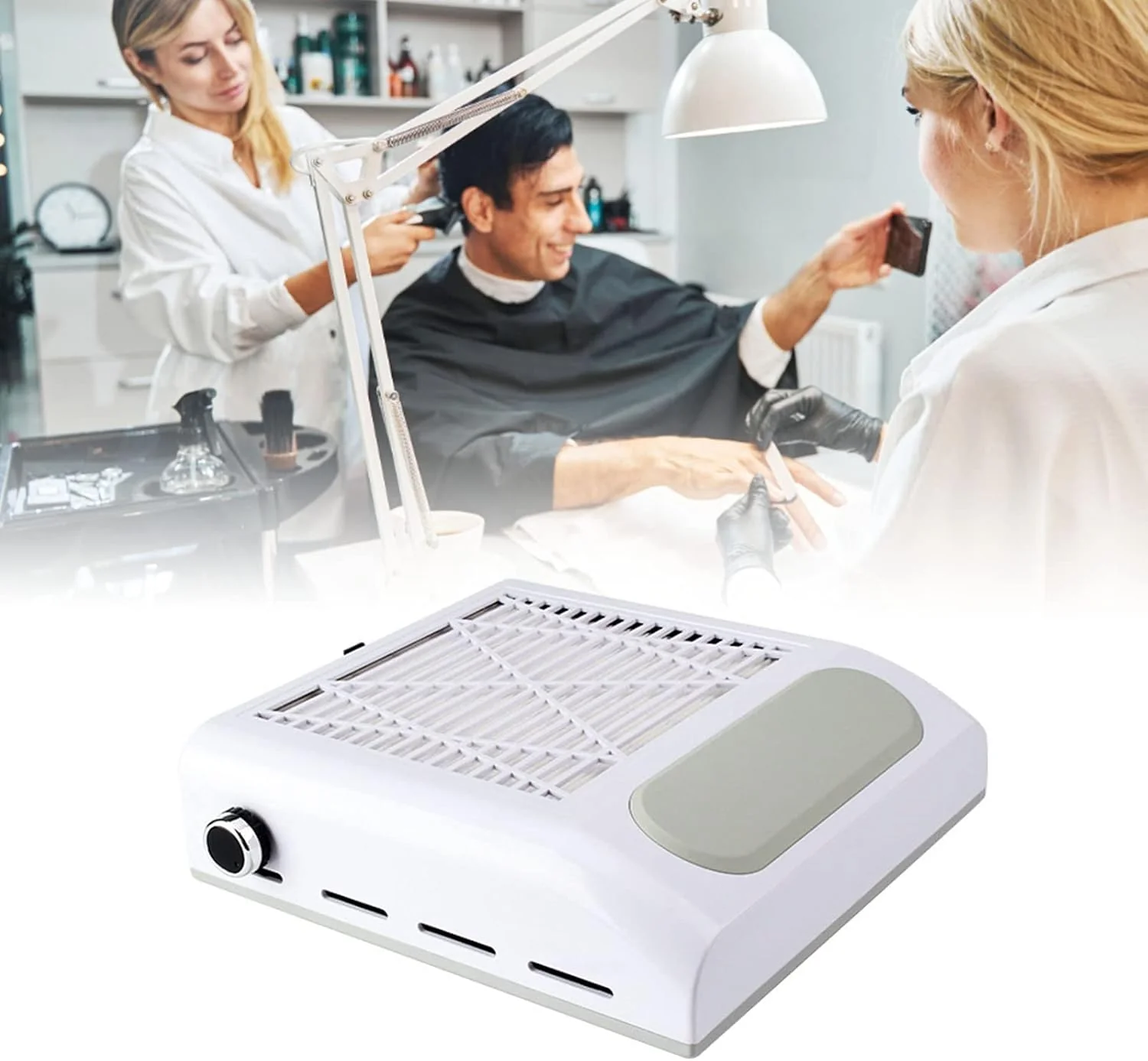 80W Profi Staubabsaugung für Nägel, Weiss Nagelstaubsauger Absaugung Nägel mit Wiederverwendbarem Fi - Image 5
