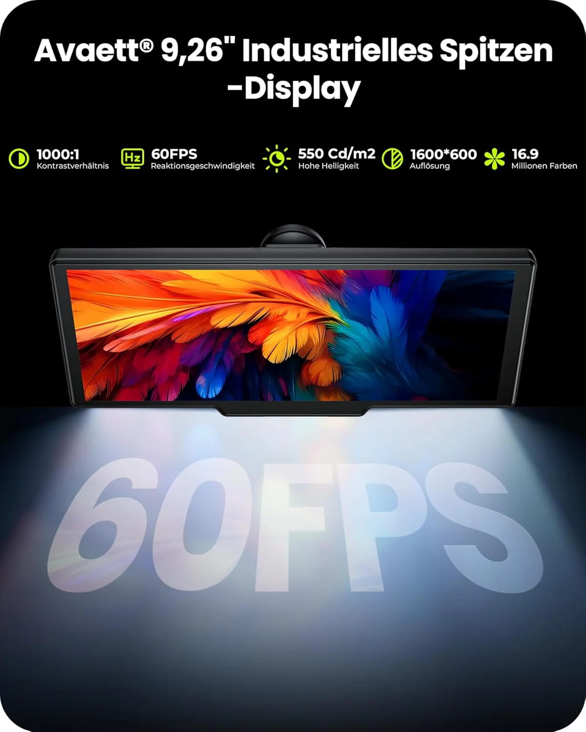 9,26" tragbarer CarPlay Display für Apple CarPlay & Android Auto mit 4K-Dashcam & HD-Rückfahrkamera, - Image 6
