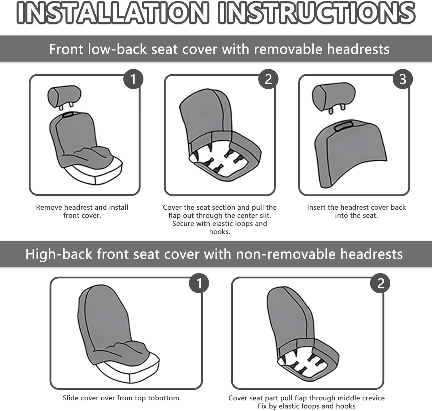 9 Stück Universal Autositzbezüge, Sitzbezüge Auto Für 5 Sitzer, Autositzauflage Set Seiten-Airbag-ko - Image 7