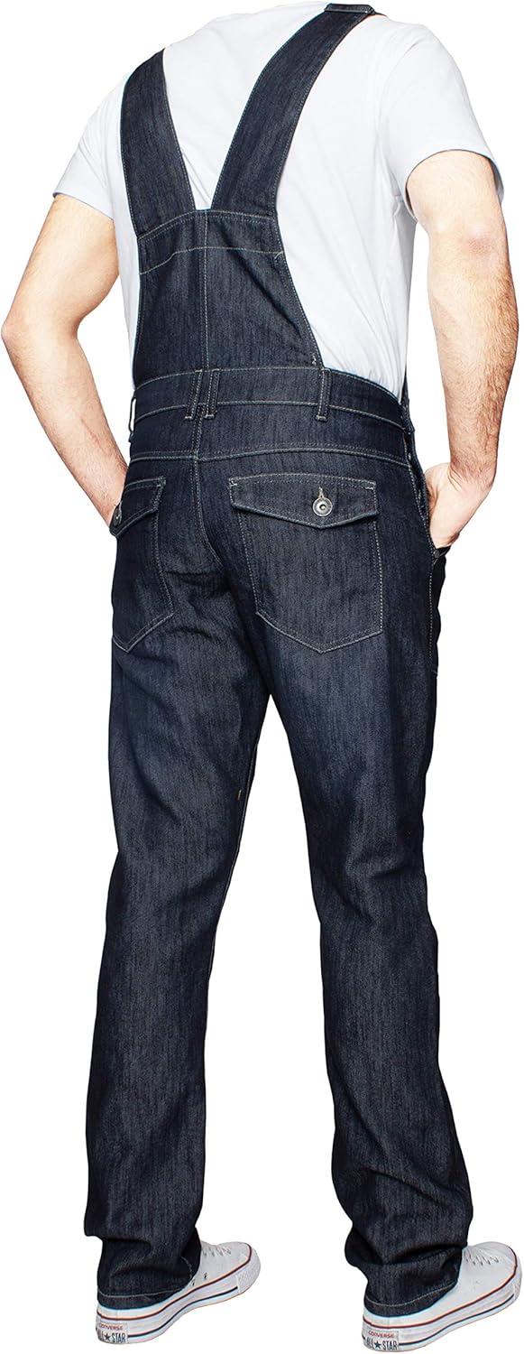 989Zé ENZO Herren Latzhose Denim Blau Arbeitsmode Latzhose Casual Overalls Jeans 30 - 50 Taillengrös - Image 2