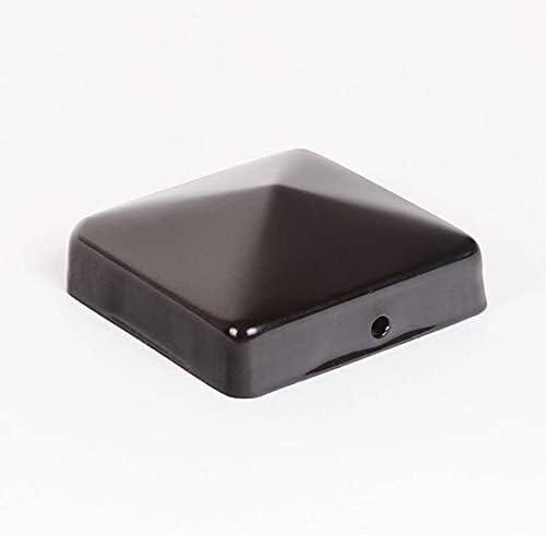 9x PFOSTENKAPPE PYRAMIDE STAHL SCHWARZ PULVERBESCHICHTET 151 x 151 MM 9 151 x 151 mm, 9 151 x 151 mm - Image 3