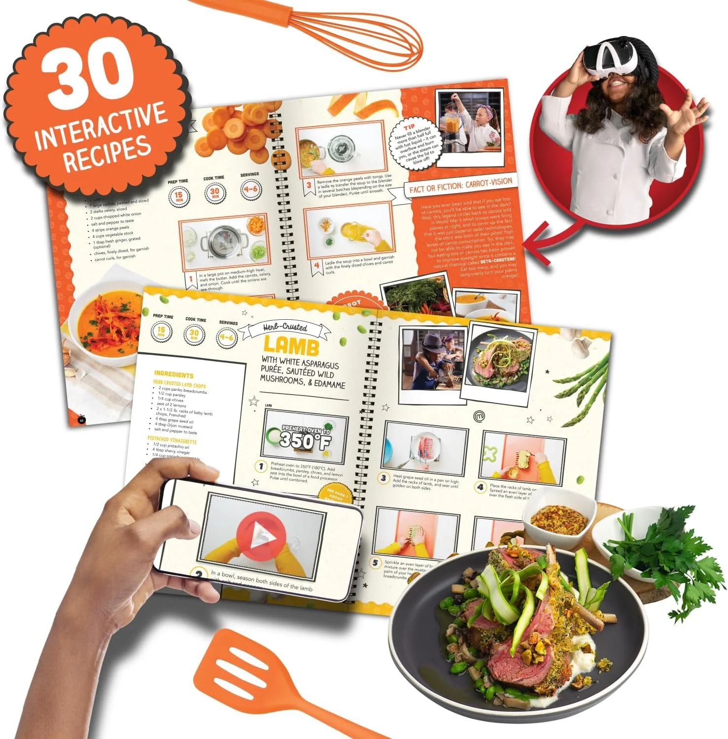 Abacus Brands VR MasterChef Junior – Virtual Reality Kinder-Kochbuch und interaktives Essen, Wissens - Image 2