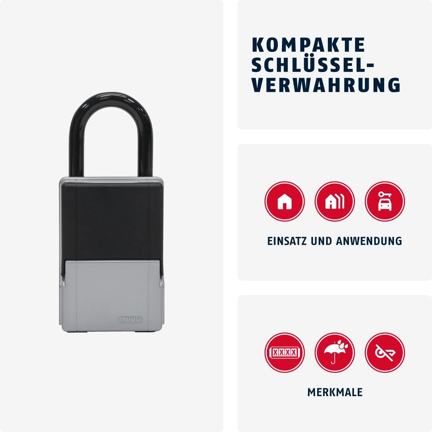 ABUS KeyGarage 737 Mini - Schlüsselbox mit Bügel zur Befestigung - für bis zu 8 Schlüssel oder klein - Image 2