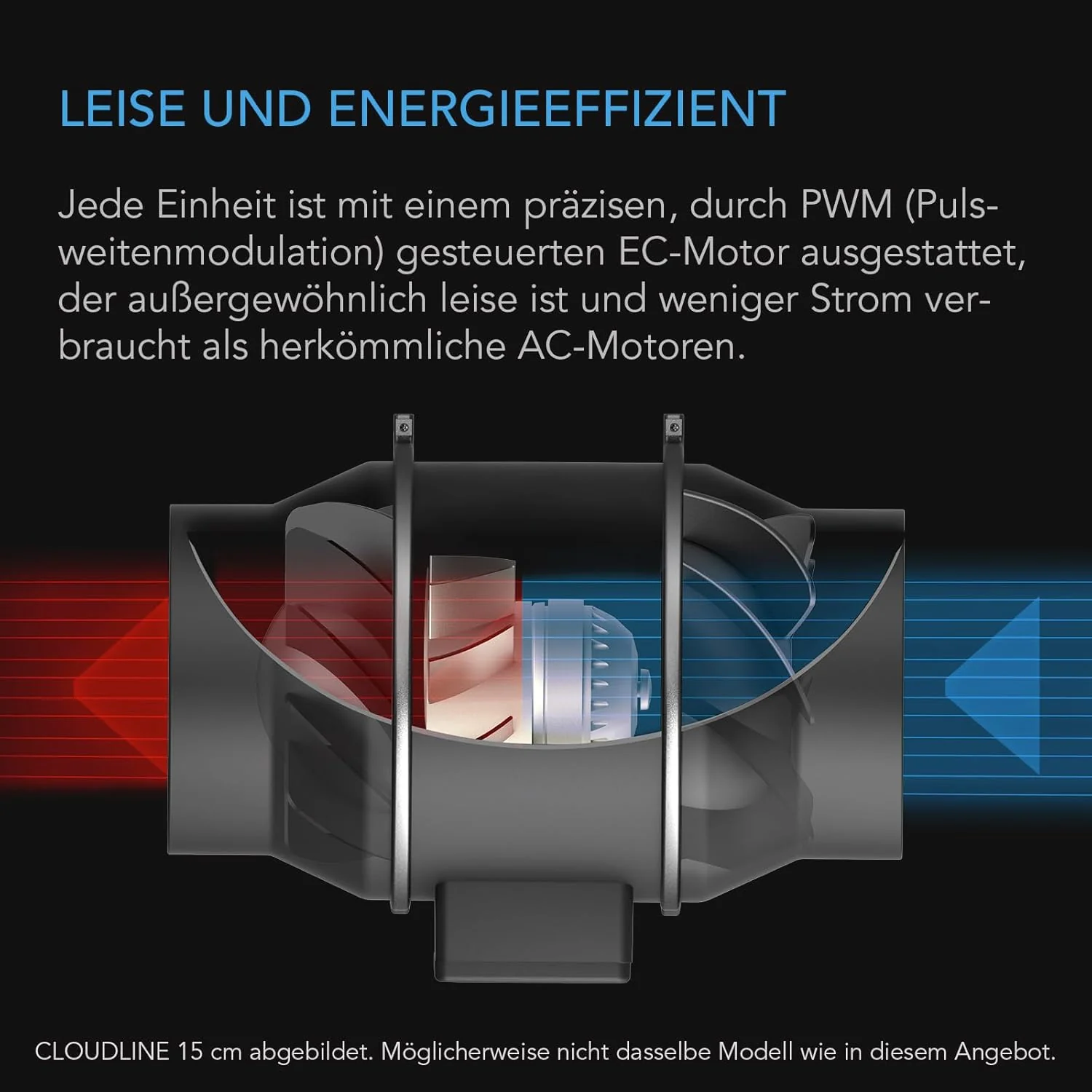 AC Infinity CLOUDLINE PRO S12 – Leises Inline-Lüftersystem 300 mm mit Drehzahlregler, EC-Motor, für - Image 4