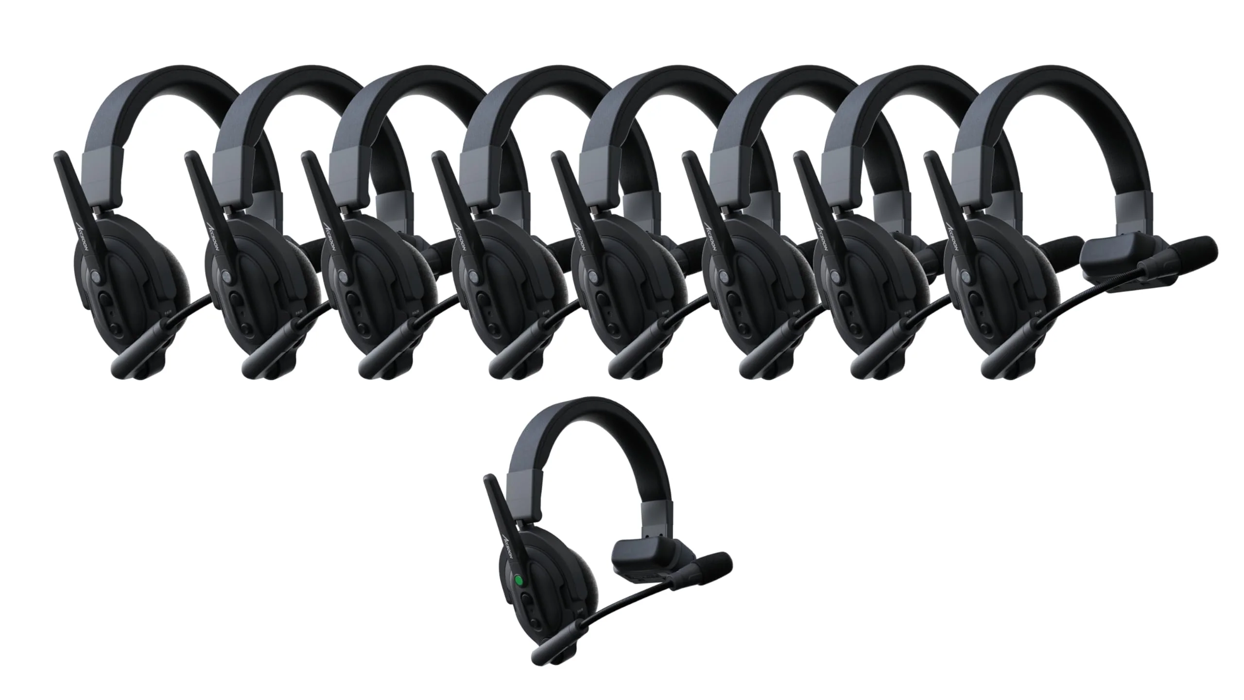 Accsoon - Como - Enthält EIN Host-Headset und Acht Remote-Headsets - Ergonomisches Design - 400 Mete
