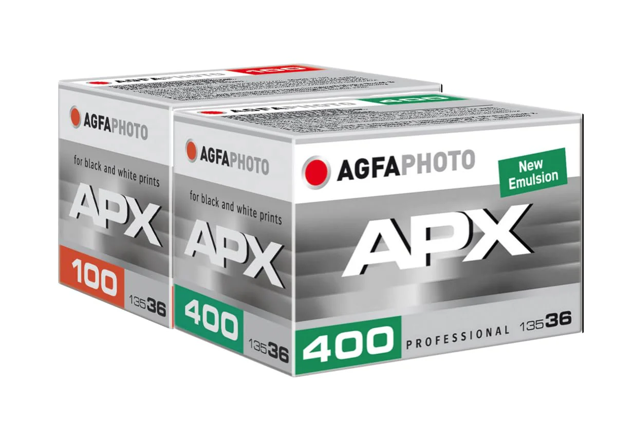 AgfaPhoto APX Test Set je 1x 100/400 ASA Schwarz Weiss Bilderfilm Ohne Entwicklung TEST 2 St., Ohne