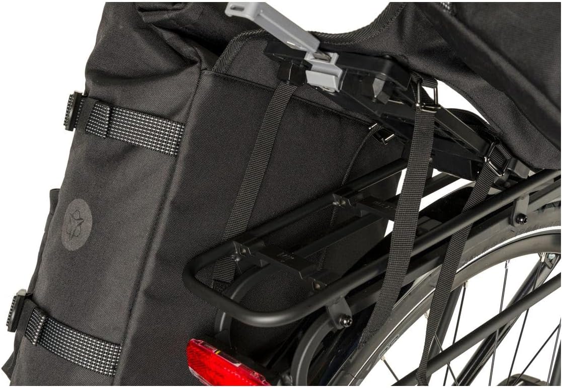 AGU H2O Roll-Top Doppelte Fahrradtasche II Urban MIK 28 Schwarz, 28 Schwarz - Image 6