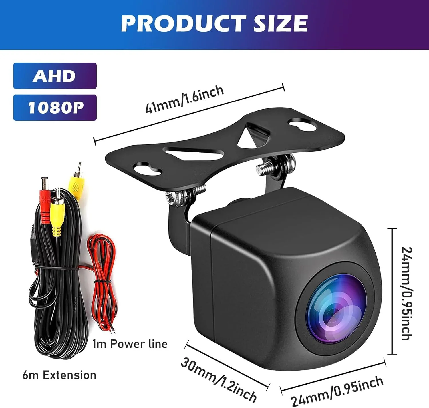 AHD 1080P Rückfahrkamera, 180° Super Weitwinkel, IP68 Wasserdicht, Universal Für Auto, SUV, Wohnmobi - Image 3