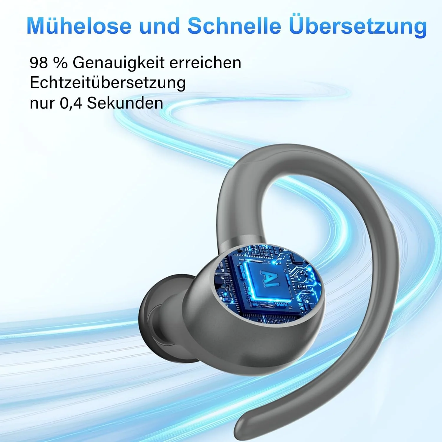 AI Kopfhörer Übersetzer, 3-in-1 Sprachübersetzer Ohrhörer 164 Sprachen mit App, 2026 Neue 7 Übersetz - Image 6
