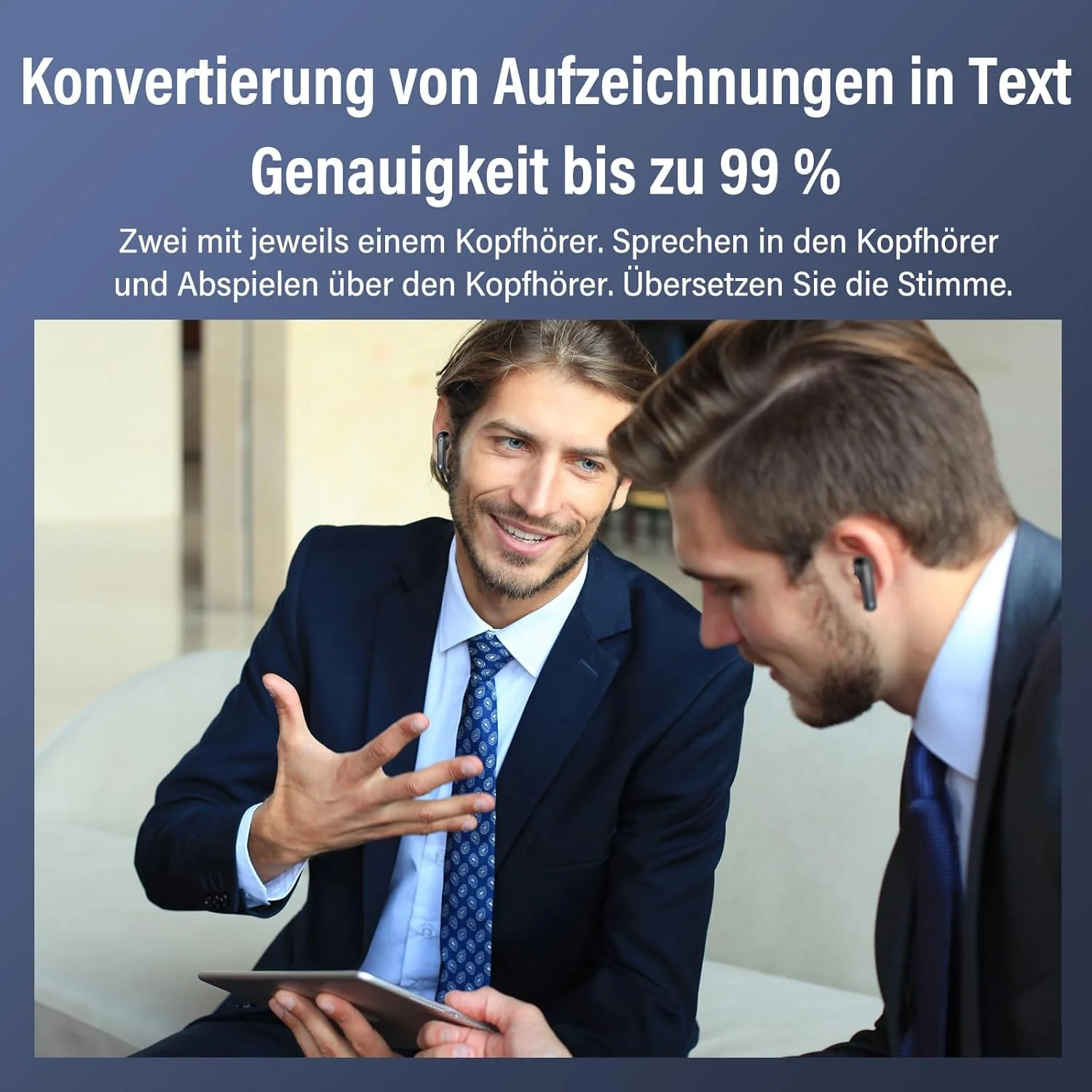 AI Kopfhörer Übersetzer, 3-in-1 Translator Earbuds, Bluetooth 5.4 Sprachübersetzer 135 Sprachen mit - Image 3