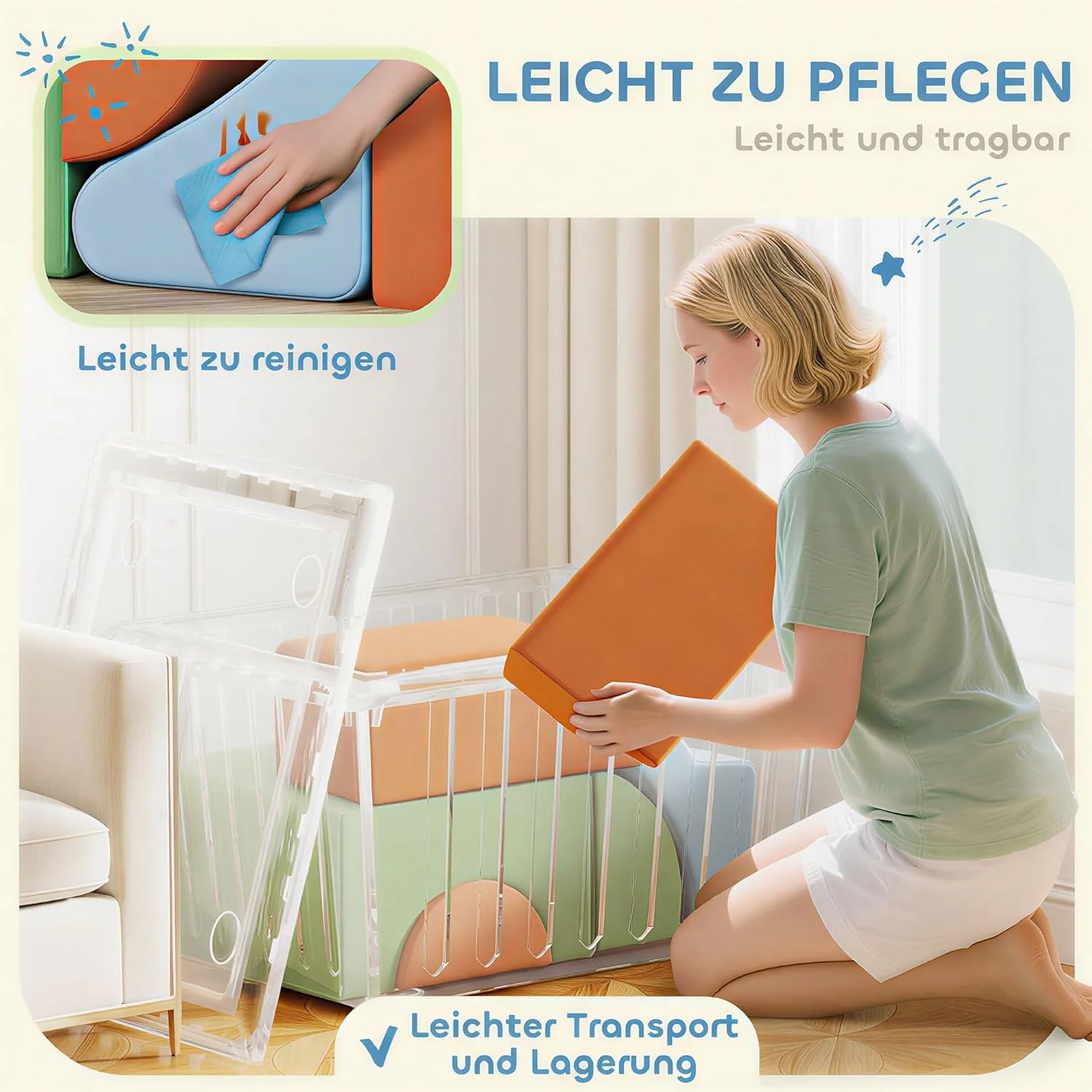 AIYAPLAY Schaumstoff Bausteine Kinder 5er-Set Softbausteine Grossbausteine Klettern Riesenbausteine - Image 6