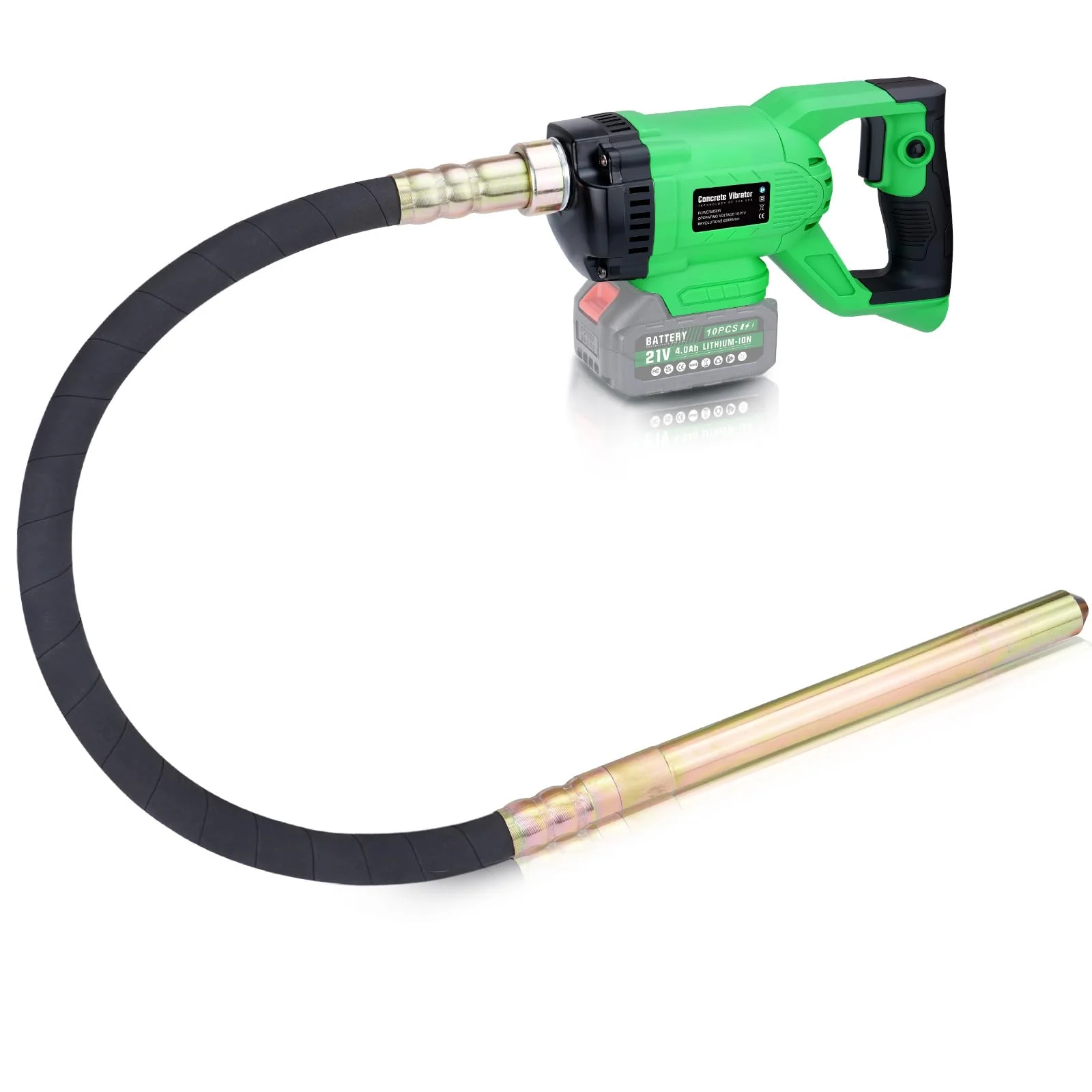 Akku Betonrüttler Kompatibel mit Makita 18V-Akku, 850W Bürstenlos Betonverdichter Betonwerkzeuge mit