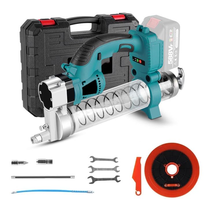 Akku-Fettpresse,Elektrische Fettpresse für Makita 18v Batterie, 69MPa Schläuche,Ideale Fettpresse fü