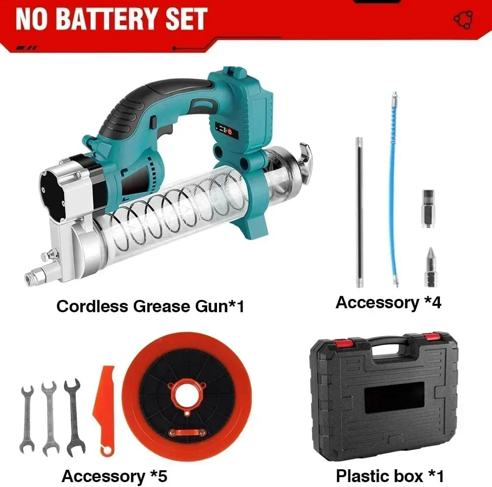 Akku-Fettpresse,Elektrische Fettpresse für Makita 18v Batterie, 69MPa Schläuche,Ideale Fettpresse fü - Image 7