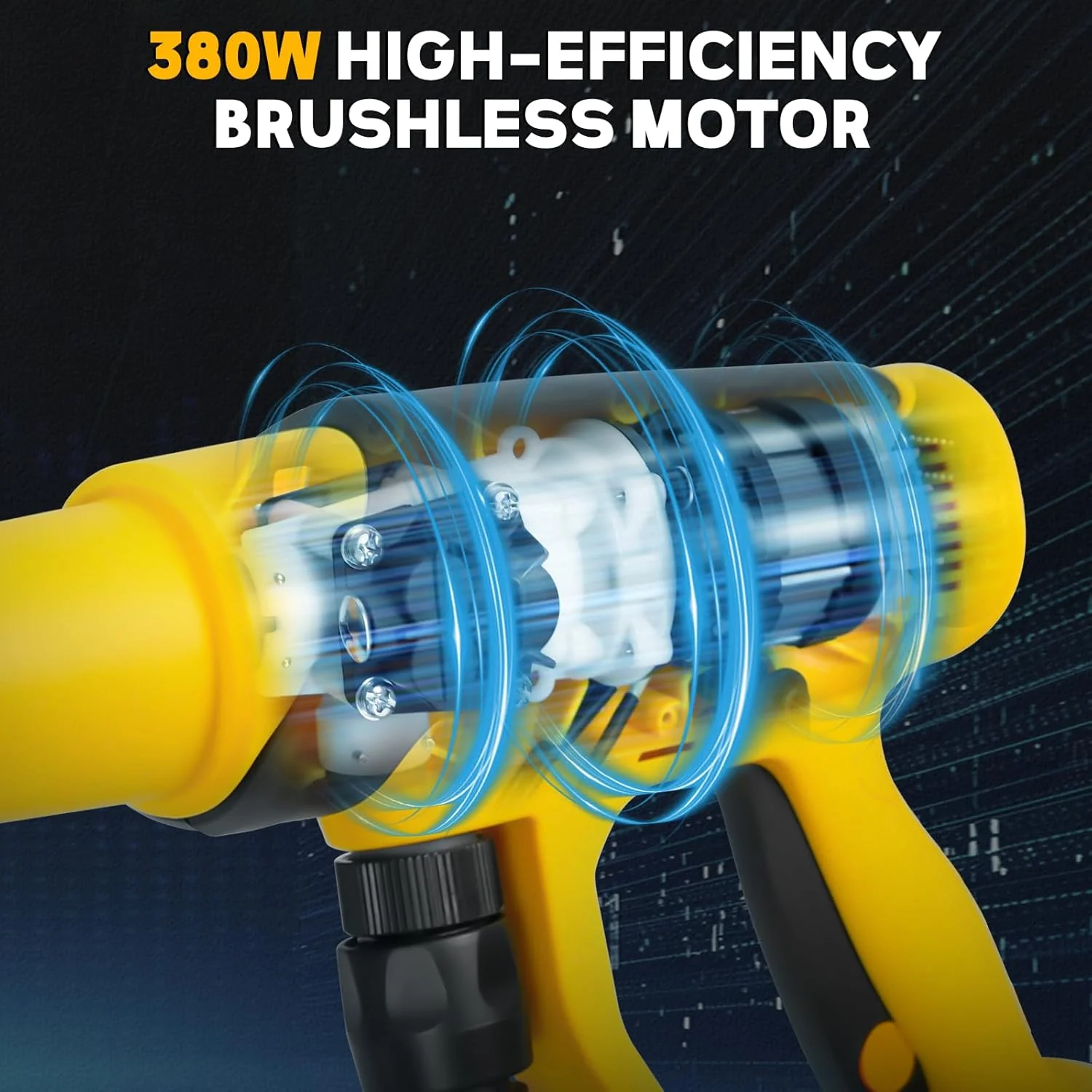 Akku-Hochdruckreiniger für DeWalt 20V Akku, 380W bürstenloser Motor , 0-180°Düse, 653PSI tragbarer H - Image 3