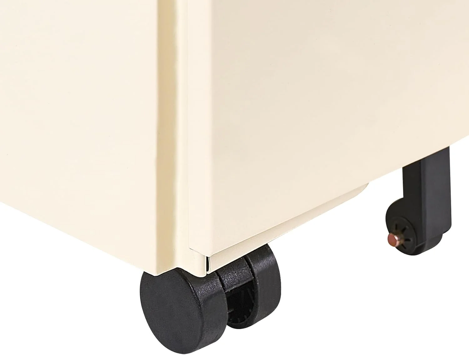 Aktenschrank Metall 3 Schubladen Hellbeige rollbar abschliessbar Büroschrank Bolsena - Image 8