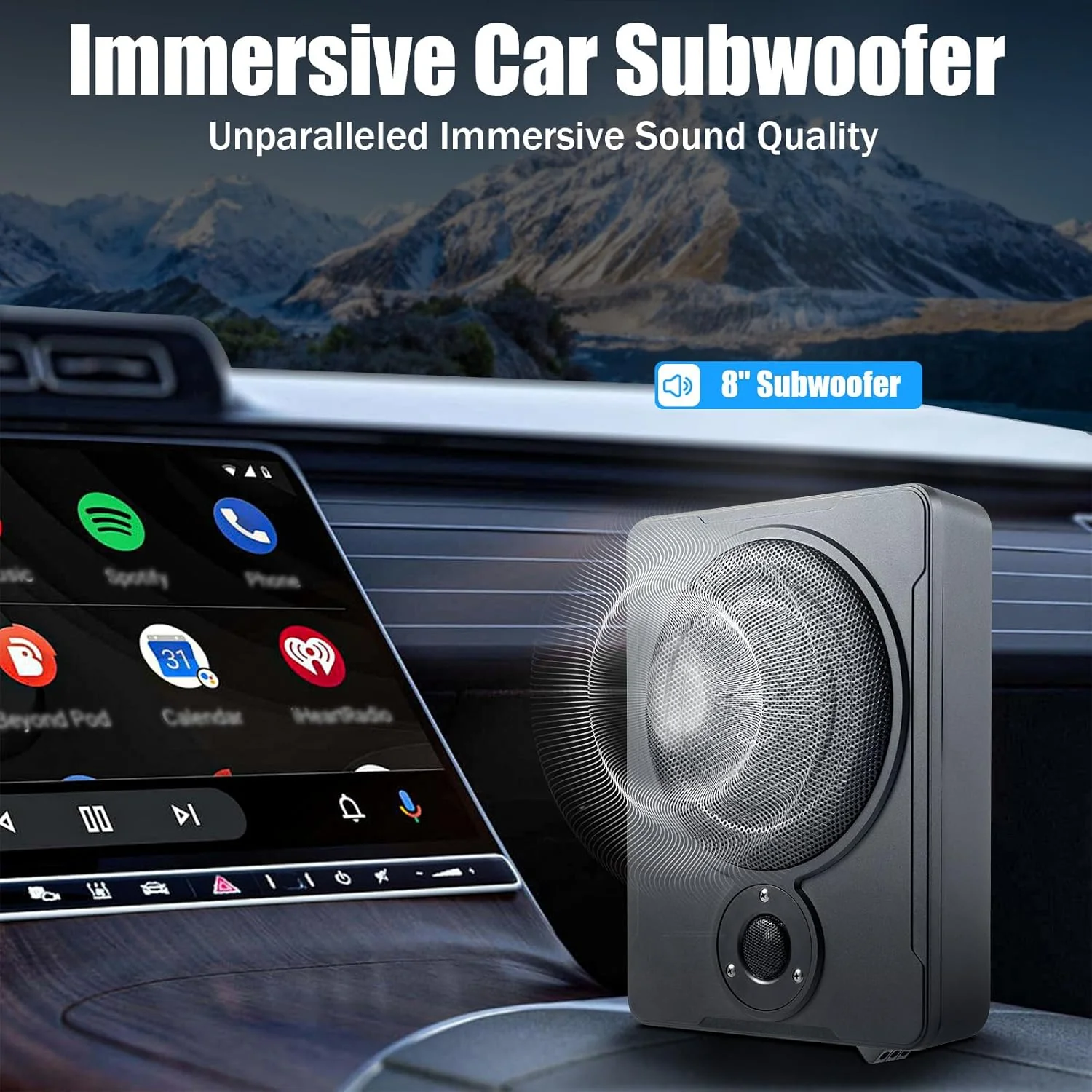 Aktivsubwoofer Untersitz & 8" Auto Subwoofer Bass, Ultrakompakter Aktiv Untersitz Subwoofer | Dualmo - Image 4
