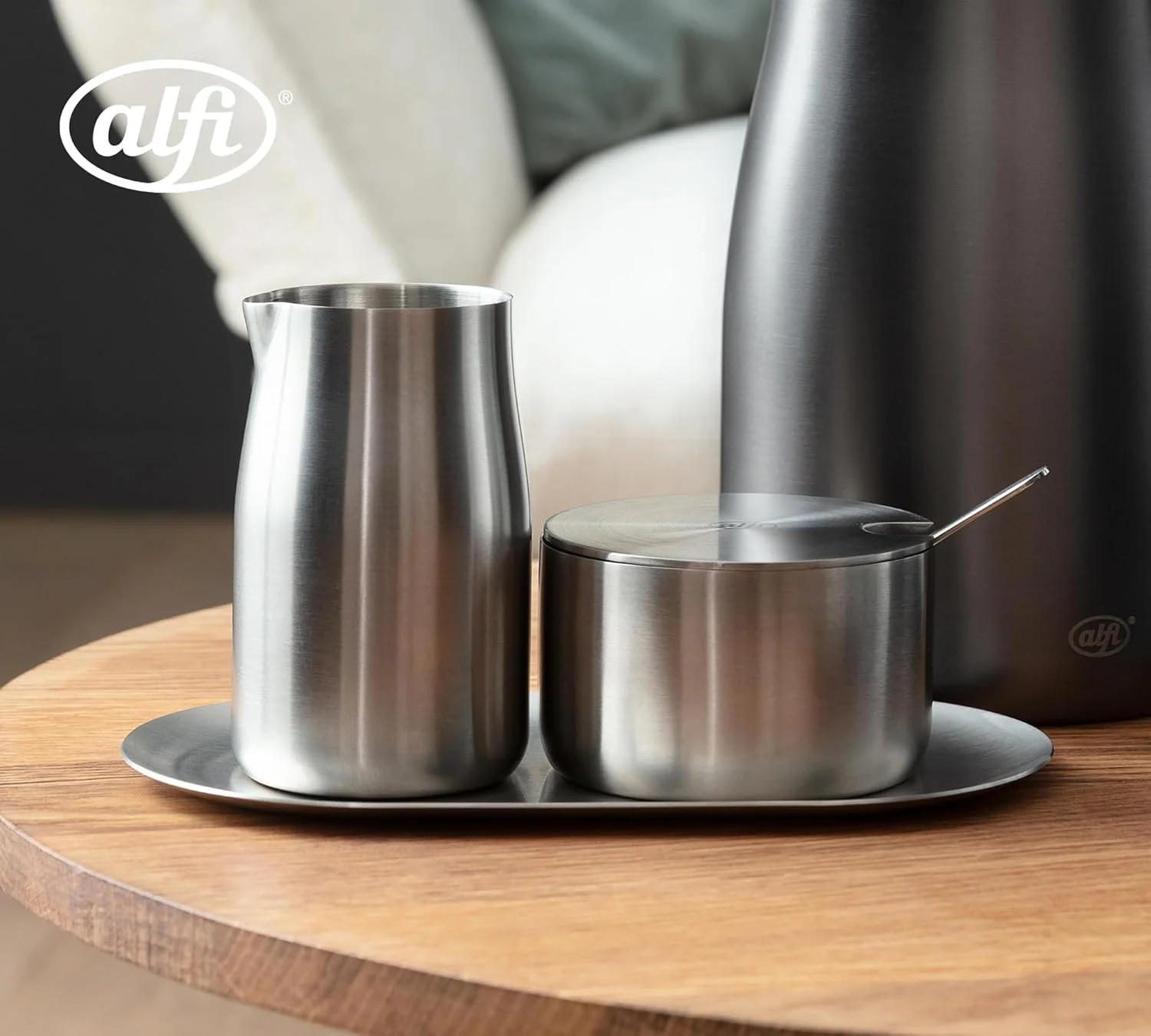 alfi MILK AND SUGAR SET,matt, hochwertiges Edelstahl-Milch- und Zuckerset, stilvolles Design, spülma - Image 2