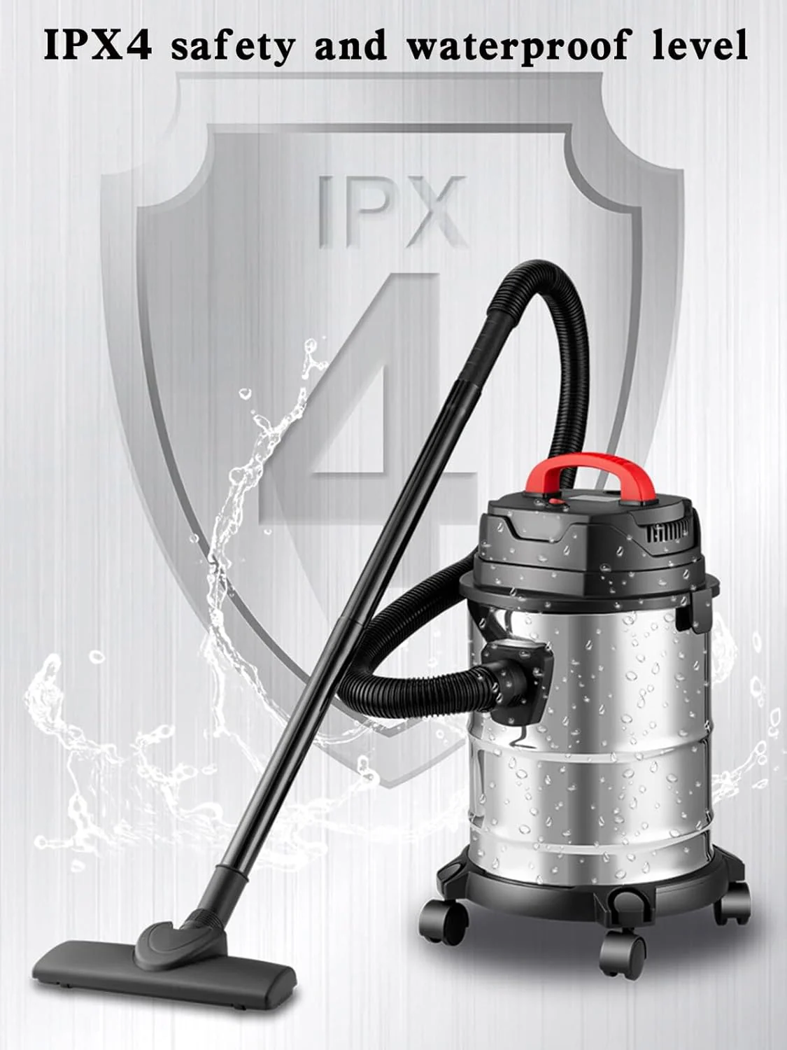 Allzwecksauger 1800W mit 18L Edelstahlbehälter Nass und Trockensauger für Teppich & Hartböden, leist - Image 3