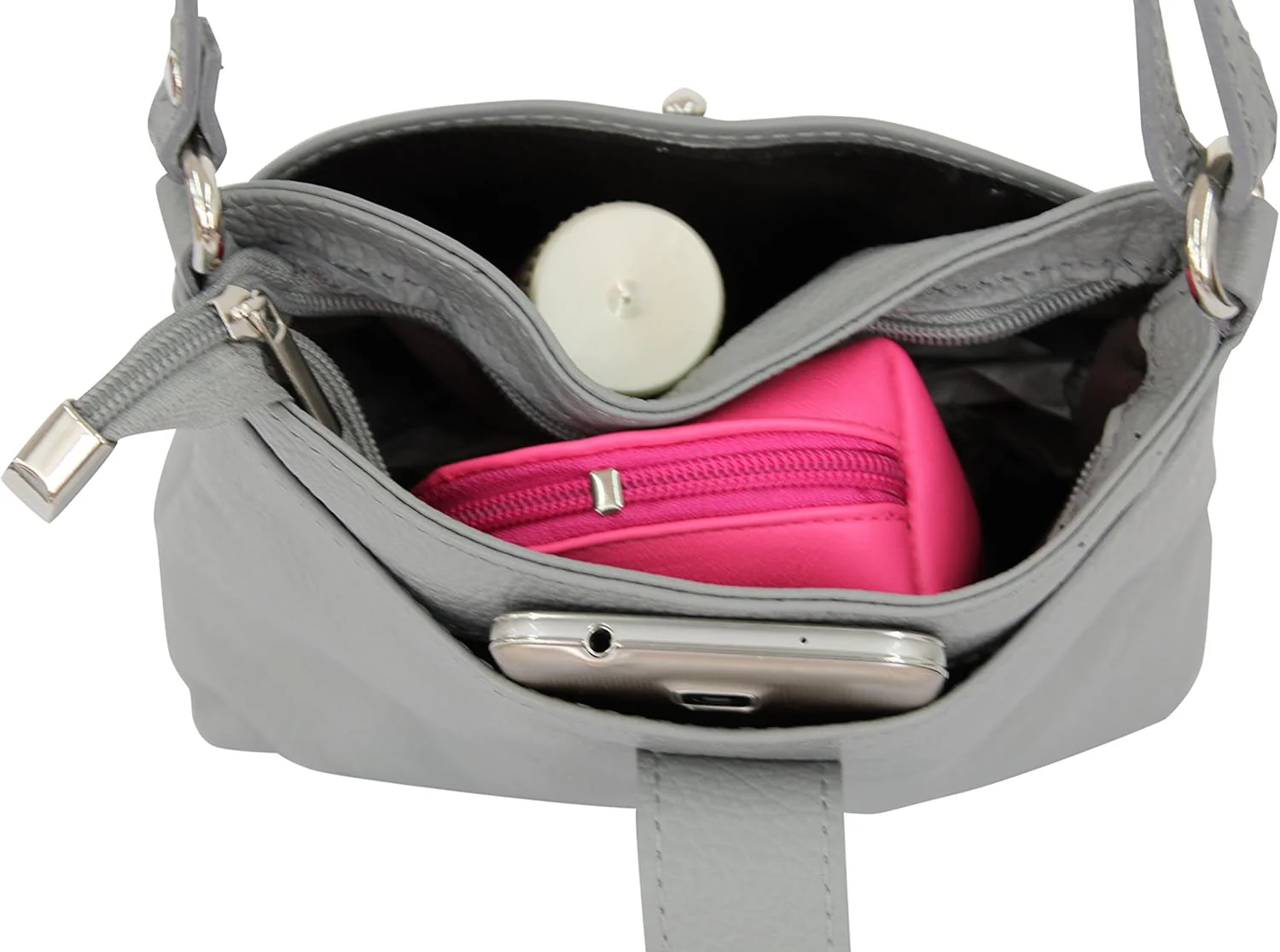 AMBRA Moda Damen echt Ledertasche Handtasche Schultertasche Umhängtasche Citybag Girl Crossover GL00 - Image 5
