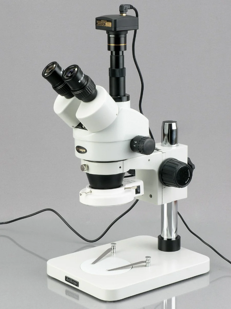 AmScope SM-1TSY-144S Inspektion Trinokulares Zoom Stereomikroskop mit 144-LED Kompaktlicht, 7X-90X, - Image 5