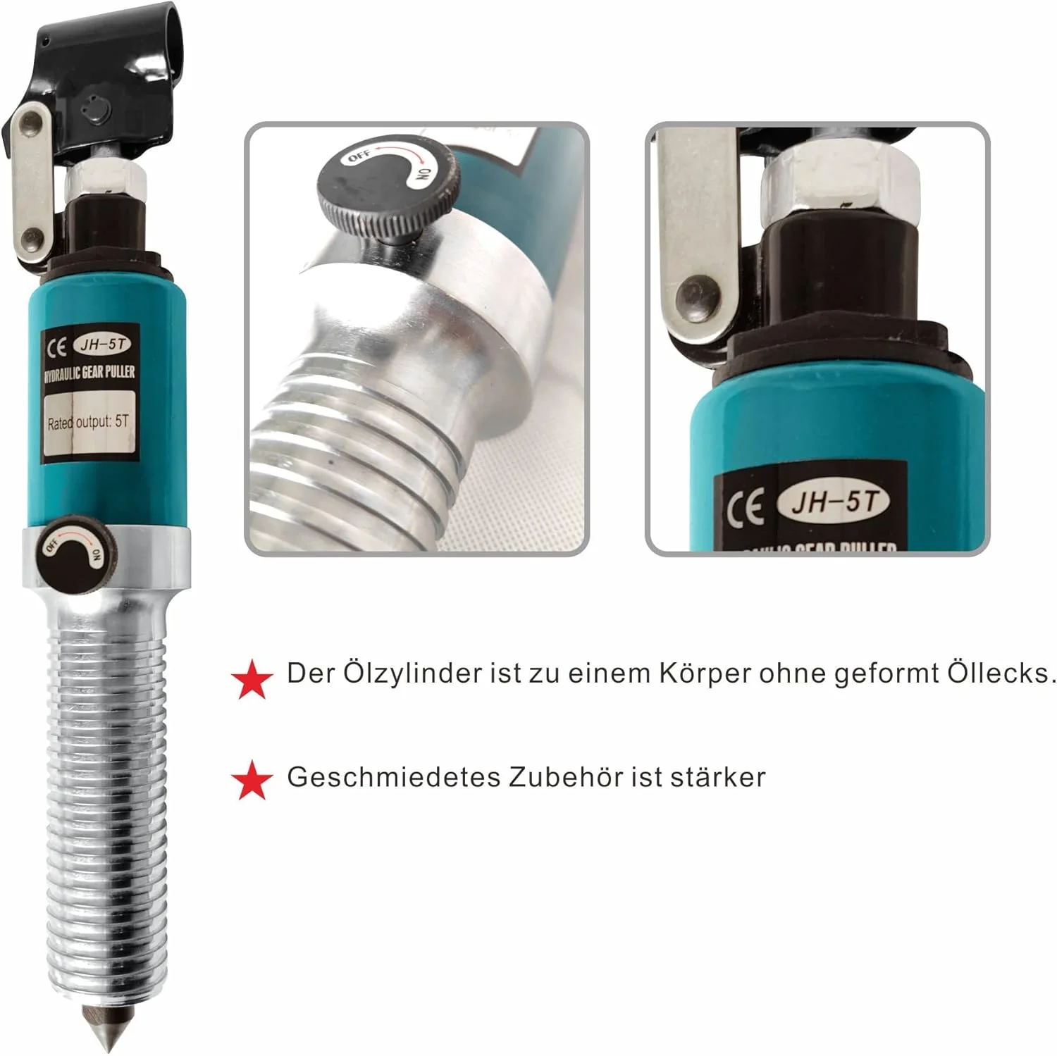 AMZCNC Hydraulischer Lagerabzieher Integral 5T Hydraulic Puller Kit Kurbelwelle Riemenscheibe Abzieh - Image 5