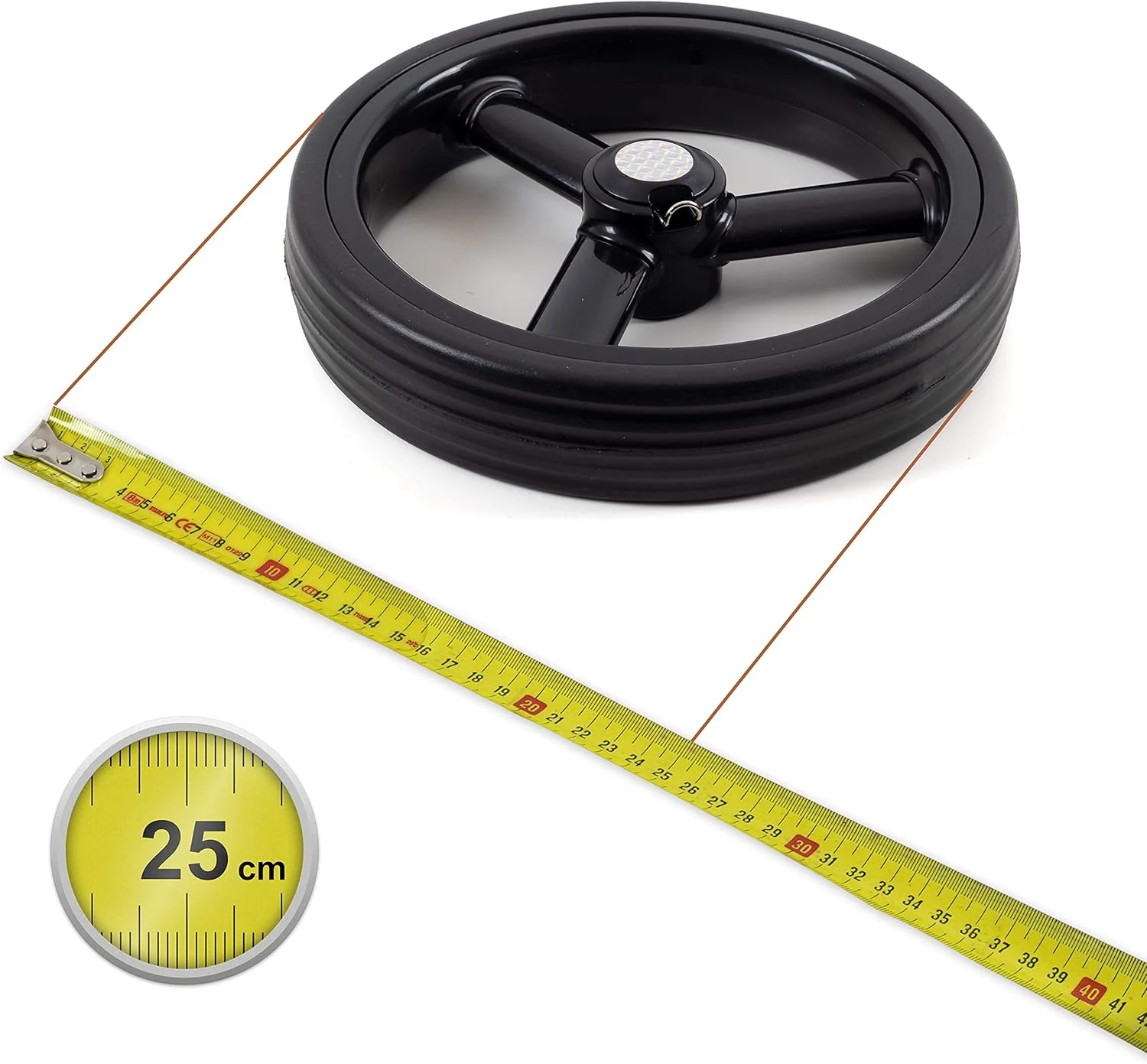Andersen Ersatzrad-Set für Royal Einkaufstrolley, Ø 250 mm, 3 Speichen, schwarz - Image 6