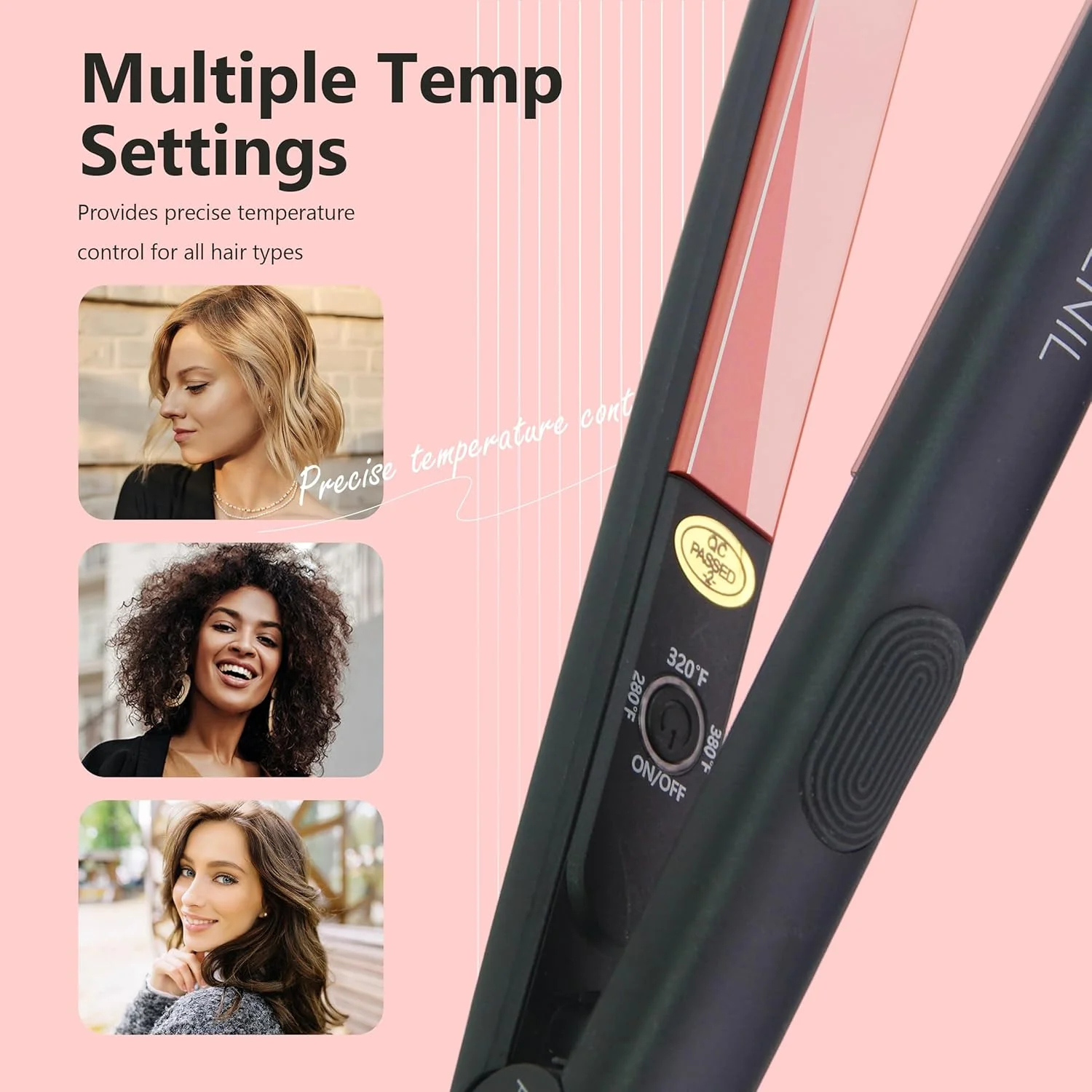 ANGENIL Pro Mini Haarglätter und Lockenstab aus Titan, 2-in-1, sportlicher Haarglätter und Reisegrös - Image 4