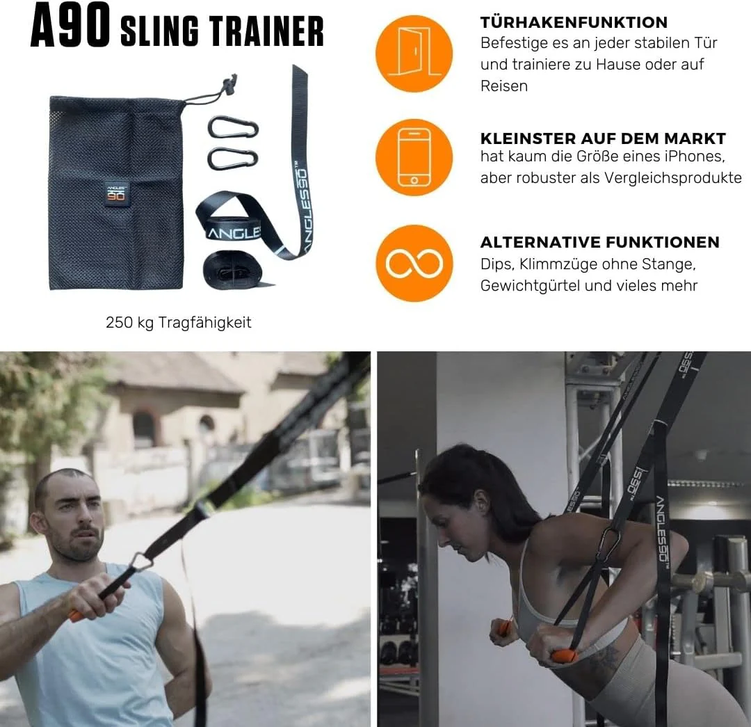 Angles90 Dynamische Fitness Griffe - Befestigbar an Klimmzugstangen - Für Latzug Maschinen & Ruderge - Image 3