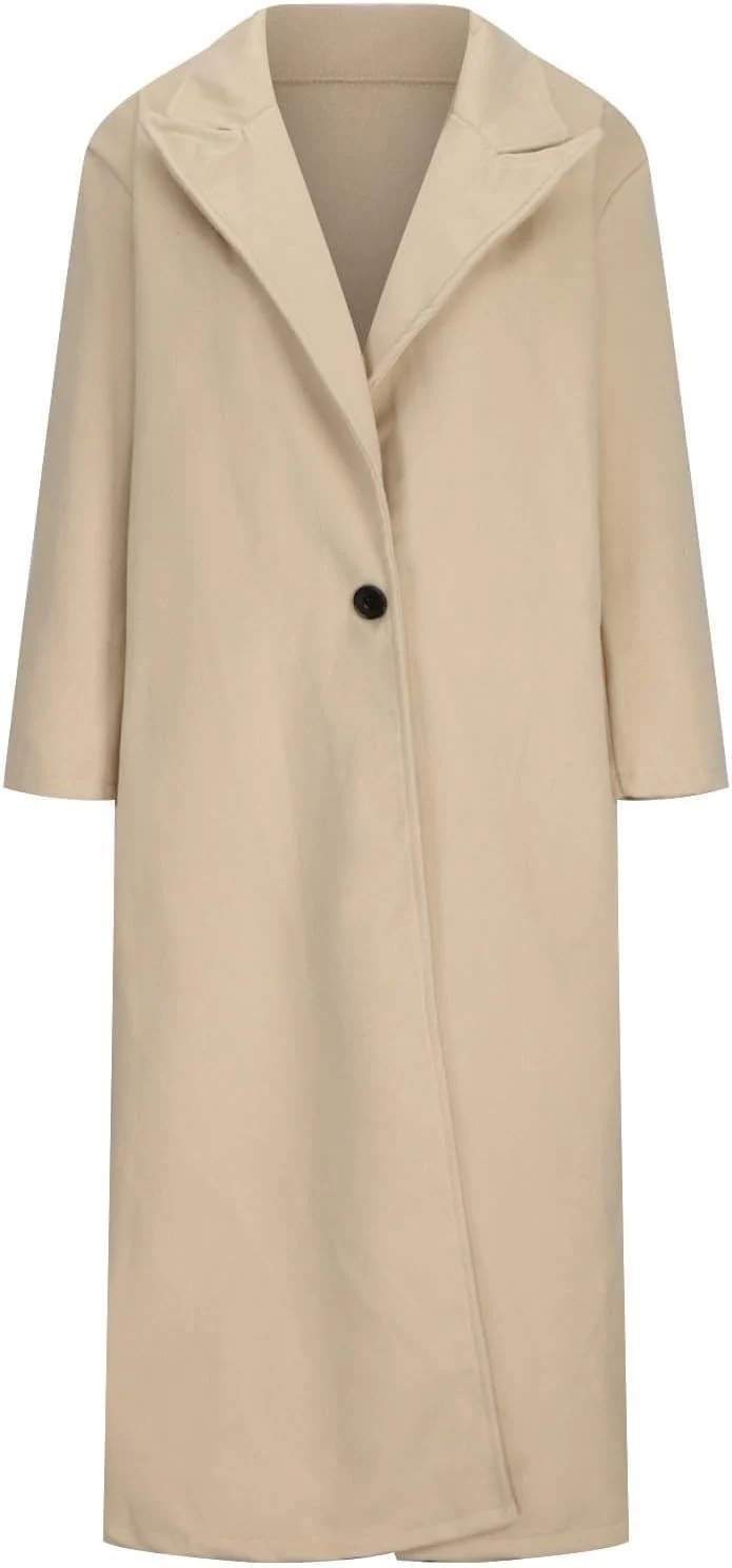 Ansenesna Wollmantel Damen Winter Lang Wintermantel Wolle Elegant Lange Winterjacke Warm Jacke Mante - Image 2