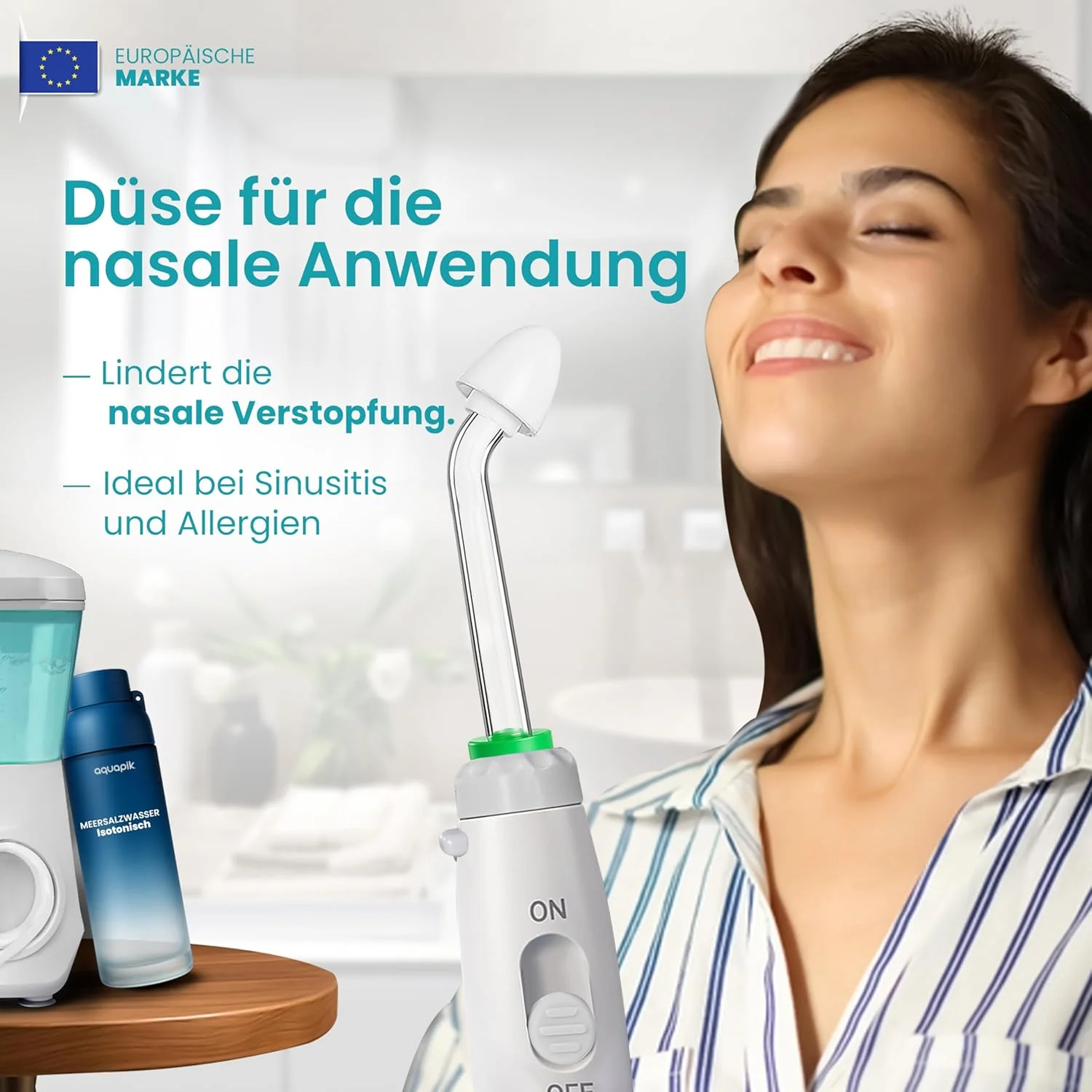 Aquapik® 100 professionelle Munddusche | Plaqueentferner + von Zahnärzten empfohlen | 8 Düsen, 10 Dr - Image 7