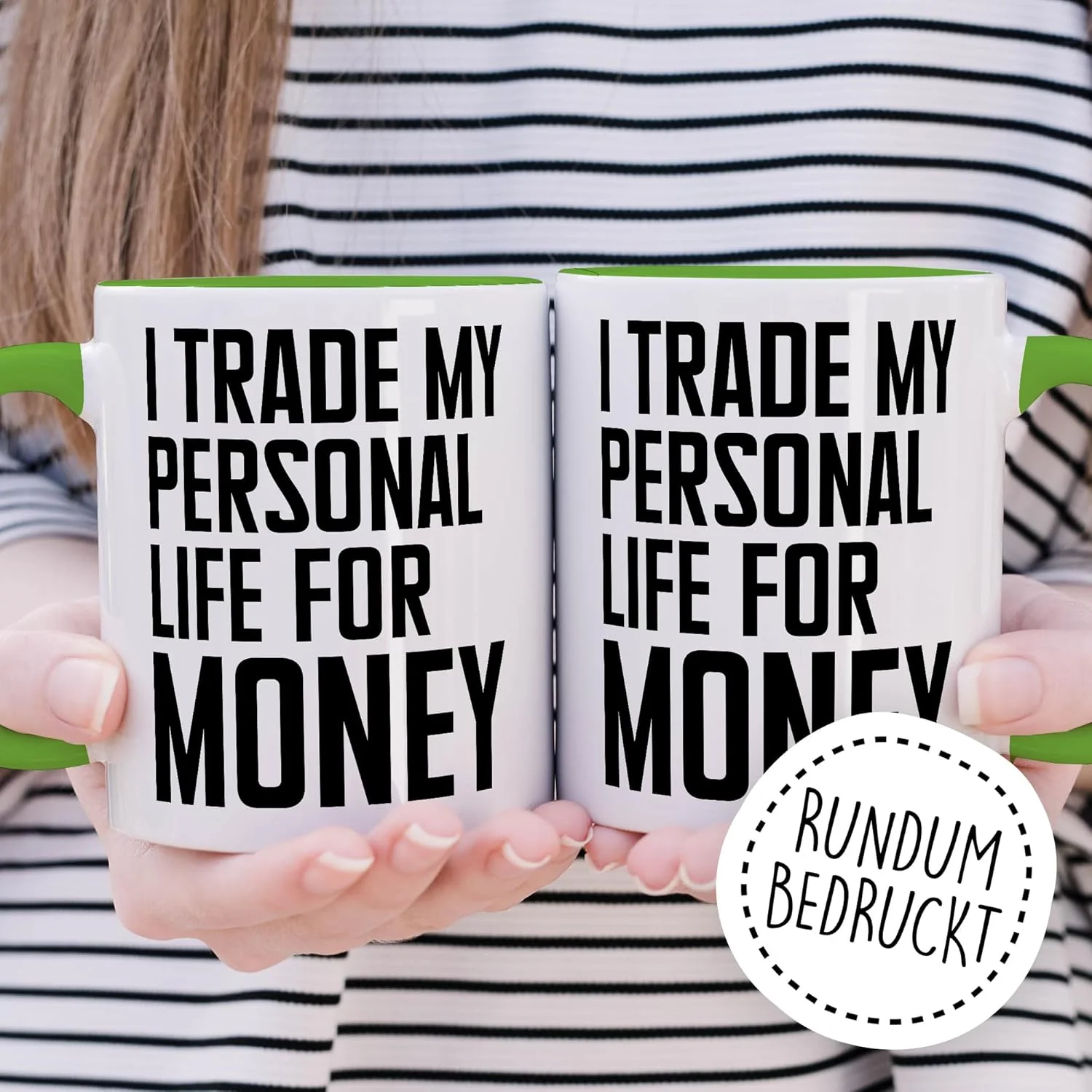 Arbeit Tasse mit Spruch – Geschenk I trade my personal life for money – Kaffeetasse 330ml aus Kerami - Image 5