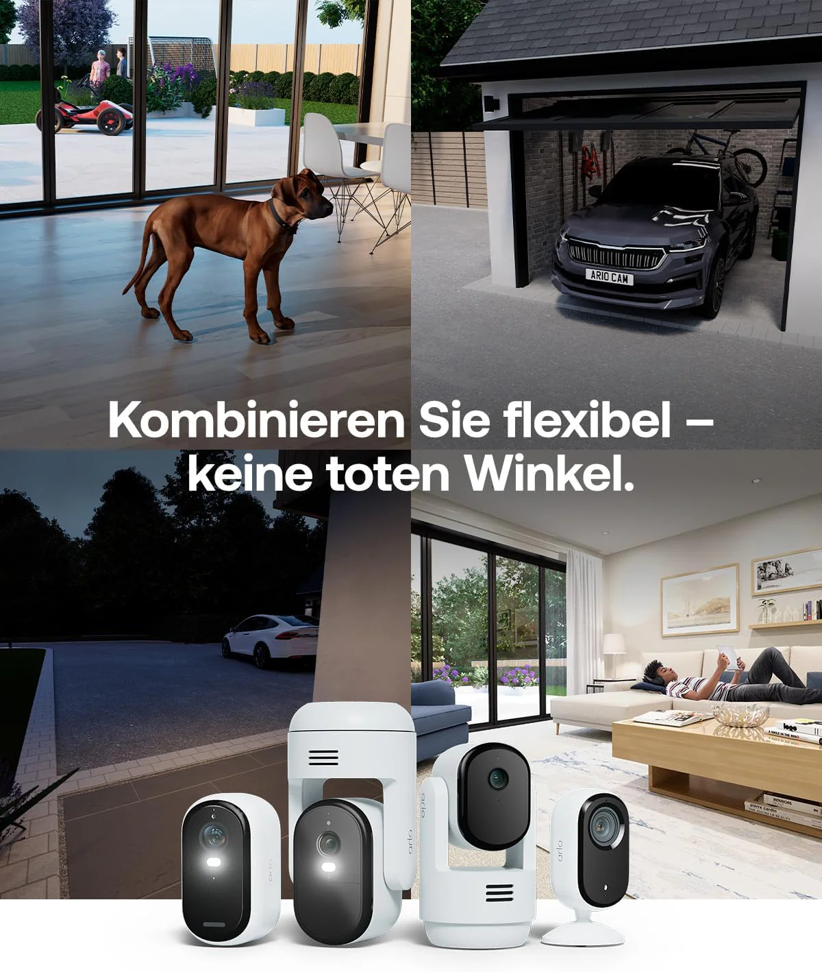 Arlo Essential 3 HD Überwachungskamera Aussen & 3X Solar, Kabellos, 1080p Video, Farbnachtsicht, Lic - Image 2