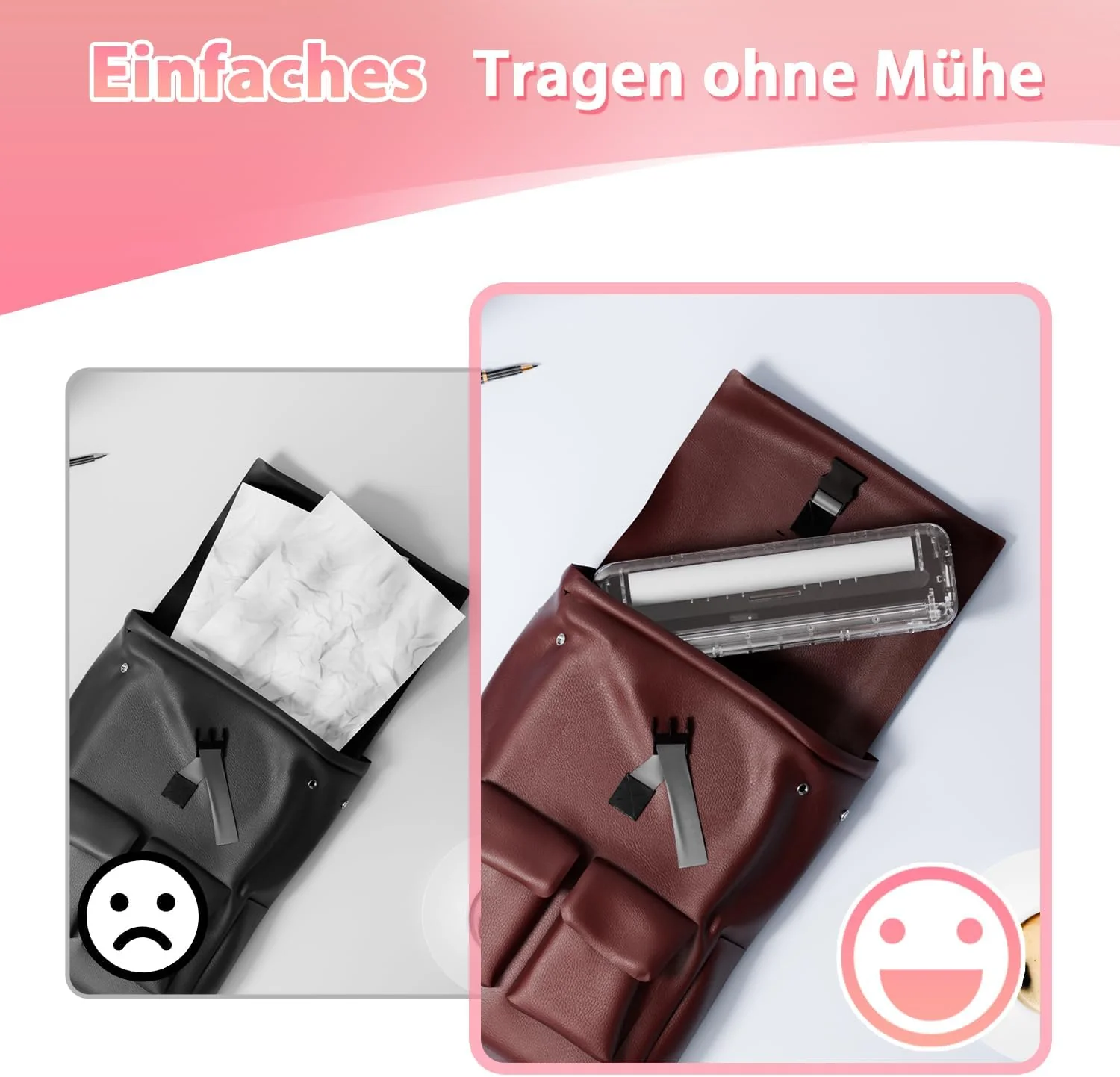 ASprink Mobiler Drucker Bluetooth, Thermodrucker A4 M832 Tragbarer Drucker Nur Thermopapier, 300DPI - Image 6