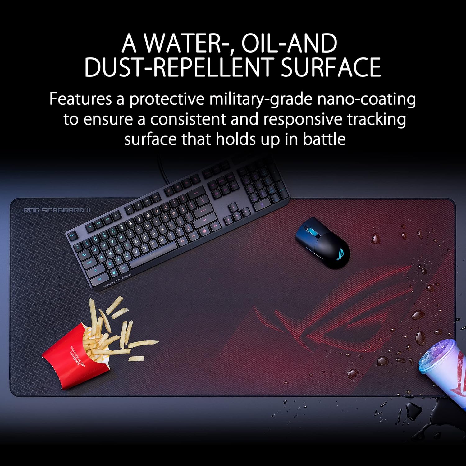 ASUS ROG Strix Slice Gaming Mausoad (rutschfest, für optische und Laser-Mäuse, glatte Oberfläche, 35 - Image 3