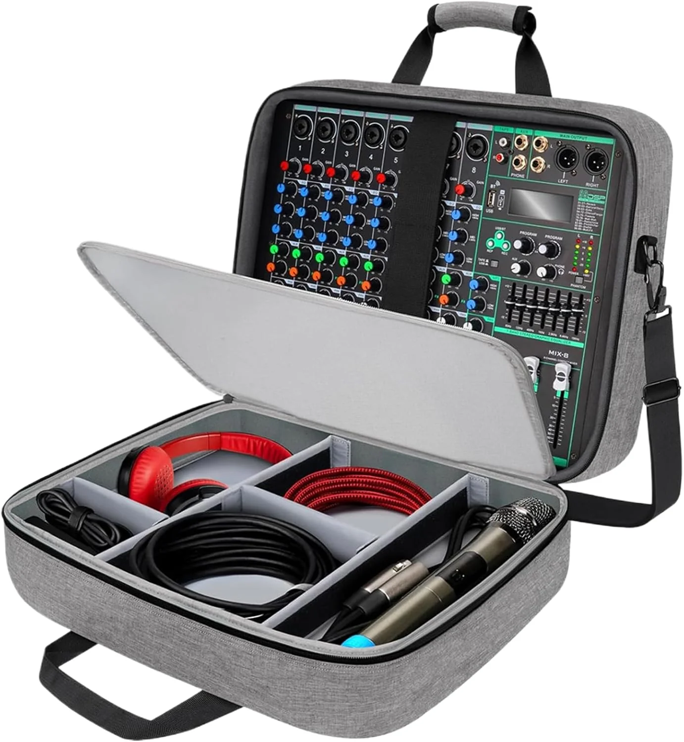 Audio Mixer Tasche - Podcast Mischpult Reisetasche Mit Multifunktionstaschen | Kratzfeste Aufbewahru - Image 8