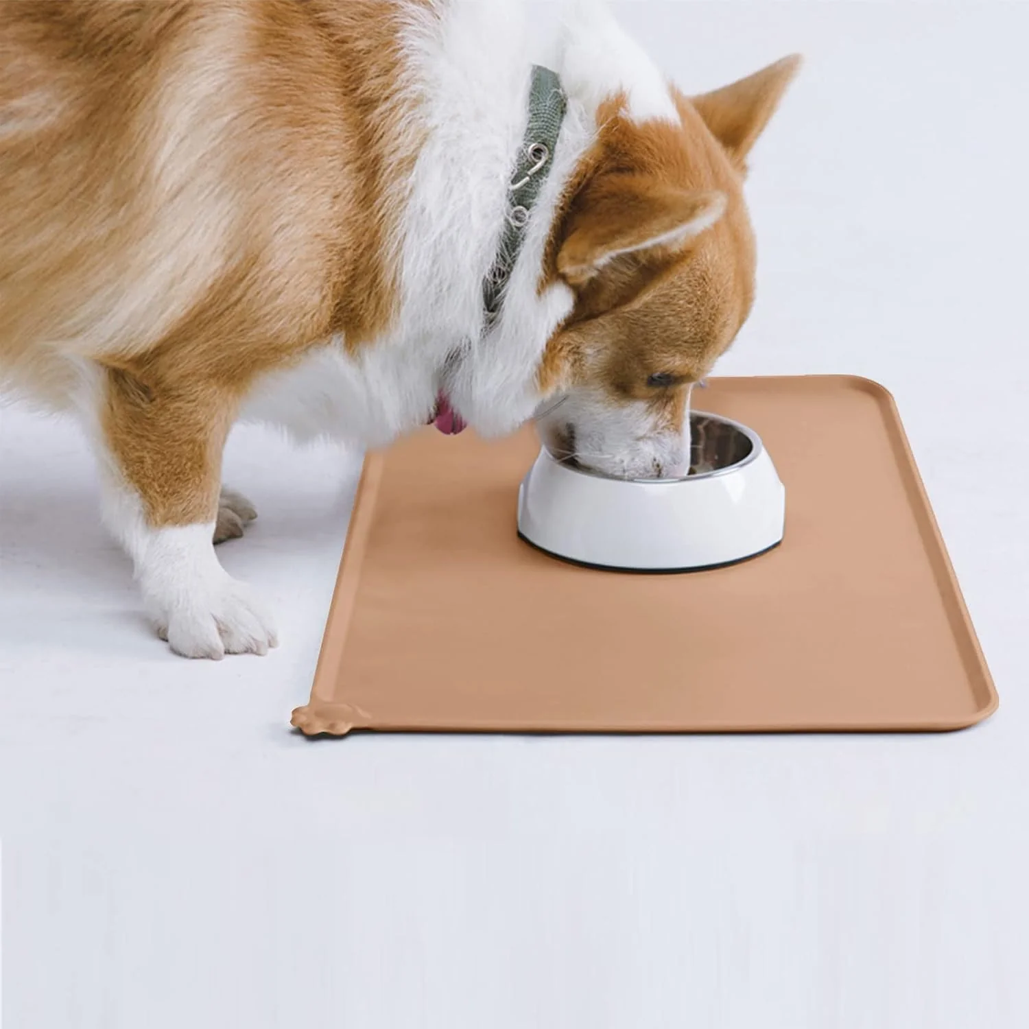 AUDWUD Silikon wasserdicht Hund und Katze Haustier Fütterung Matte,Anti-Rutsch-Tiernapf Matte,Hausti - Image 7