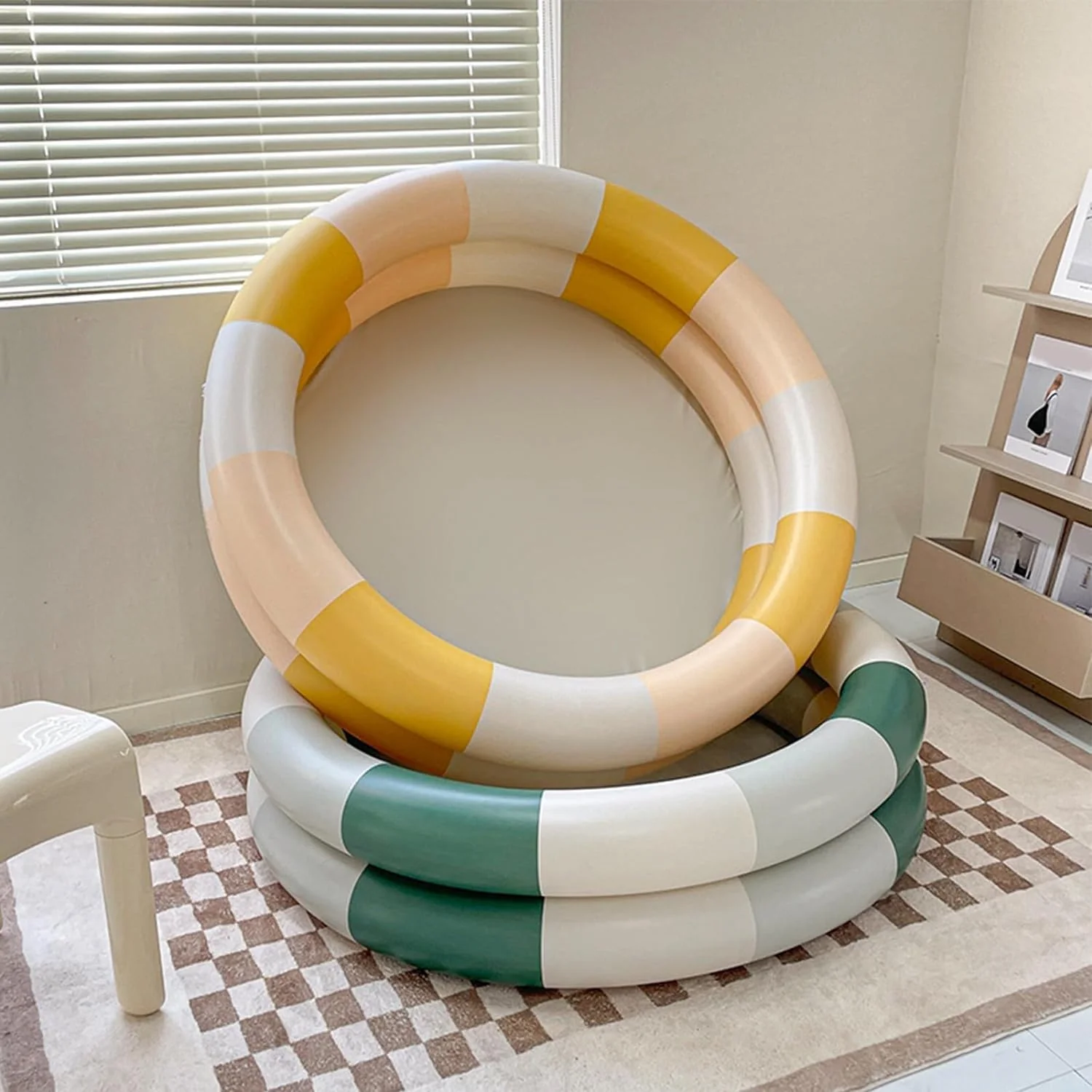 Aufblasbarer Pool Baby Retro Blow Up Swimming Pool Familie Niedlicher Stil Verdickter Wasserpool (Ge - Image 2