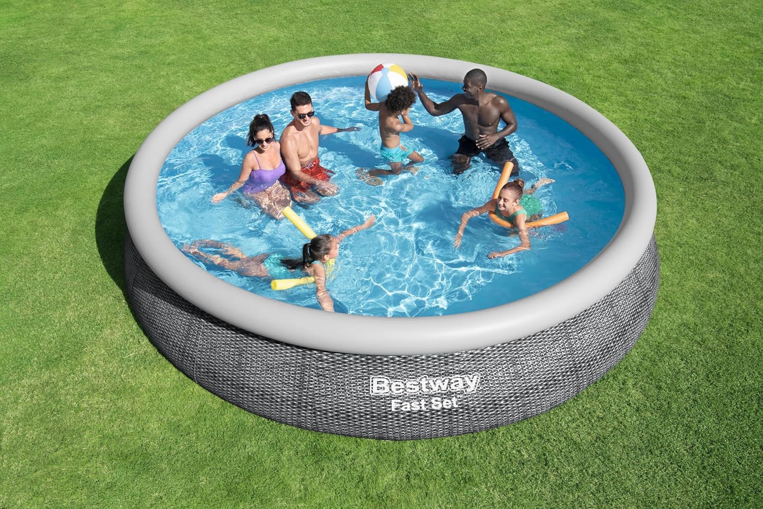 Aufblasbarer Pool Bestway 457 x 84 cm Grau 9677 L - Image 3