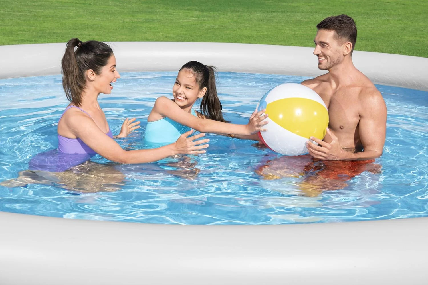 Aufblasbarer Pool Bestway 457 x 84 cm Grau 9677 L - Image 5