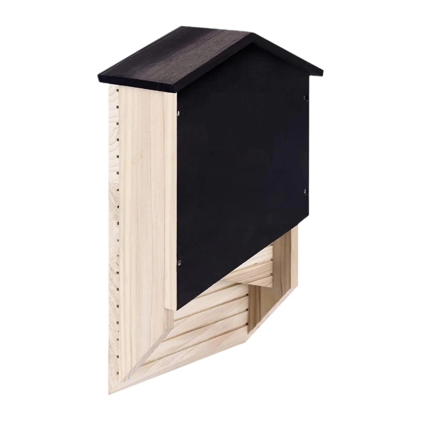 Ausserhalb des Fledermaus-Lebensraumhauses, Fledermauskästen aus Holz, Holzunterstand für Fledermaus
